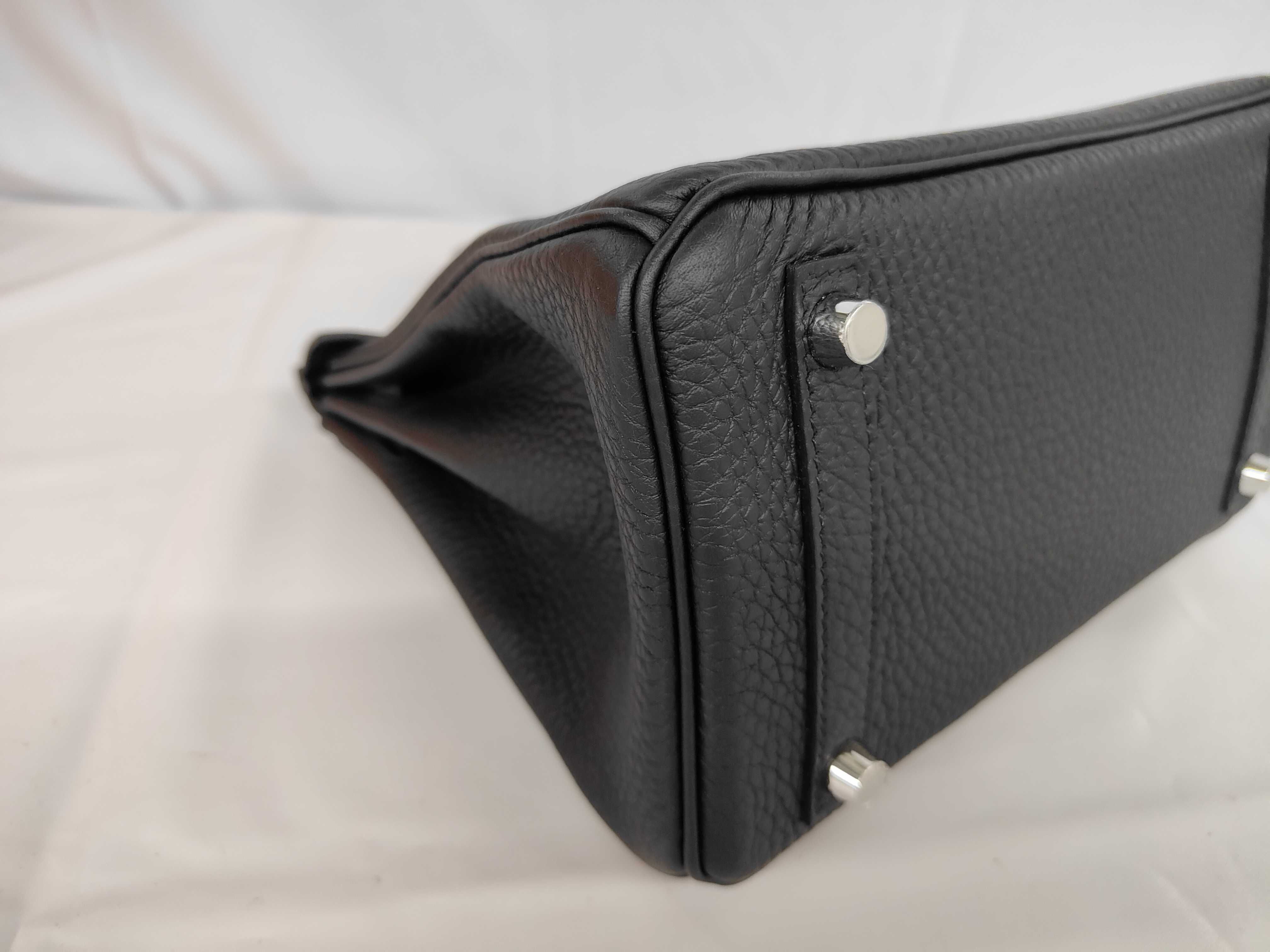 Birkin 25 Togo Black SS K Stamp Handbag — view 5