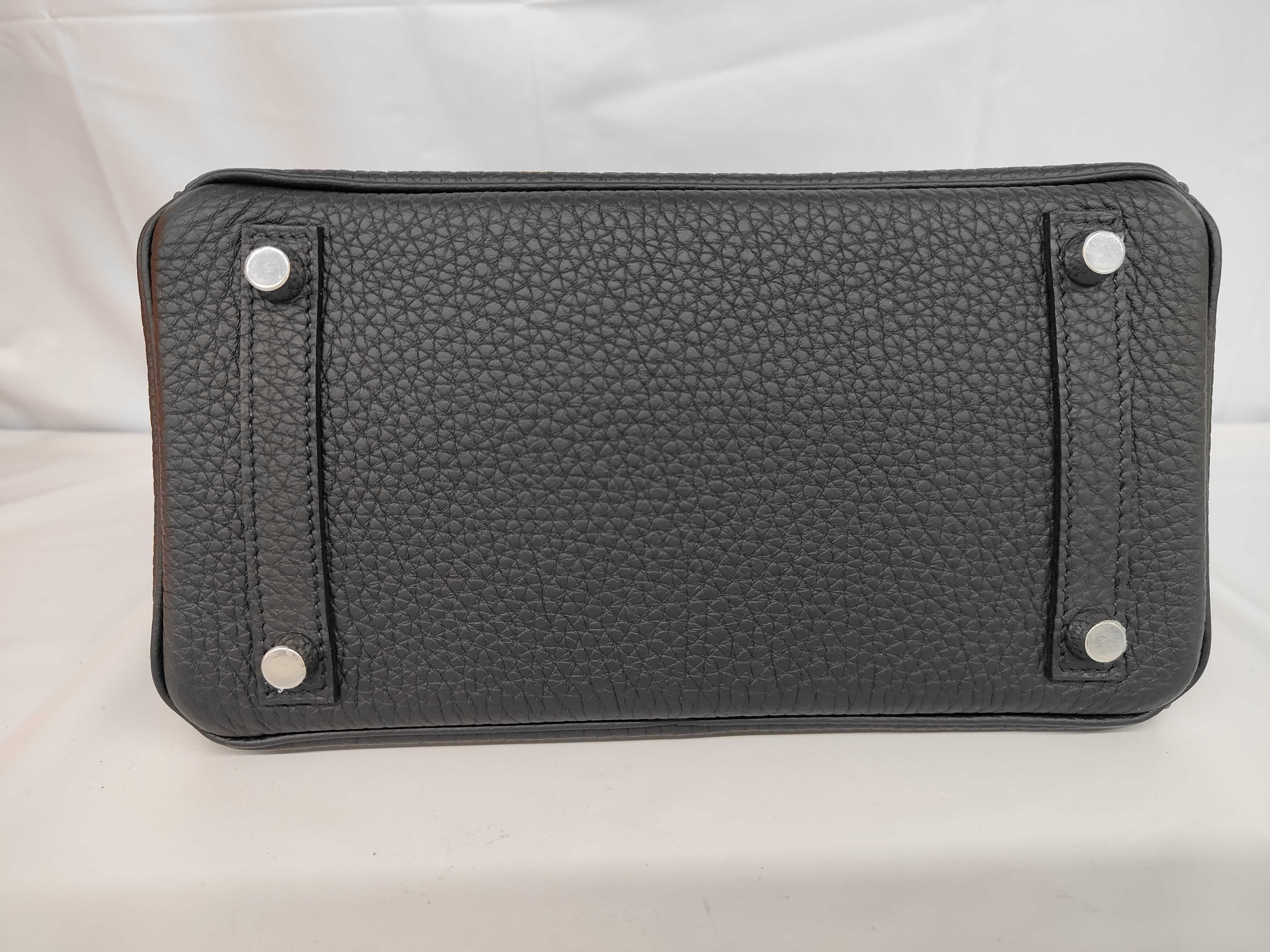 Birkin 25 Togo Black SS K Stamp Handbag — view 6