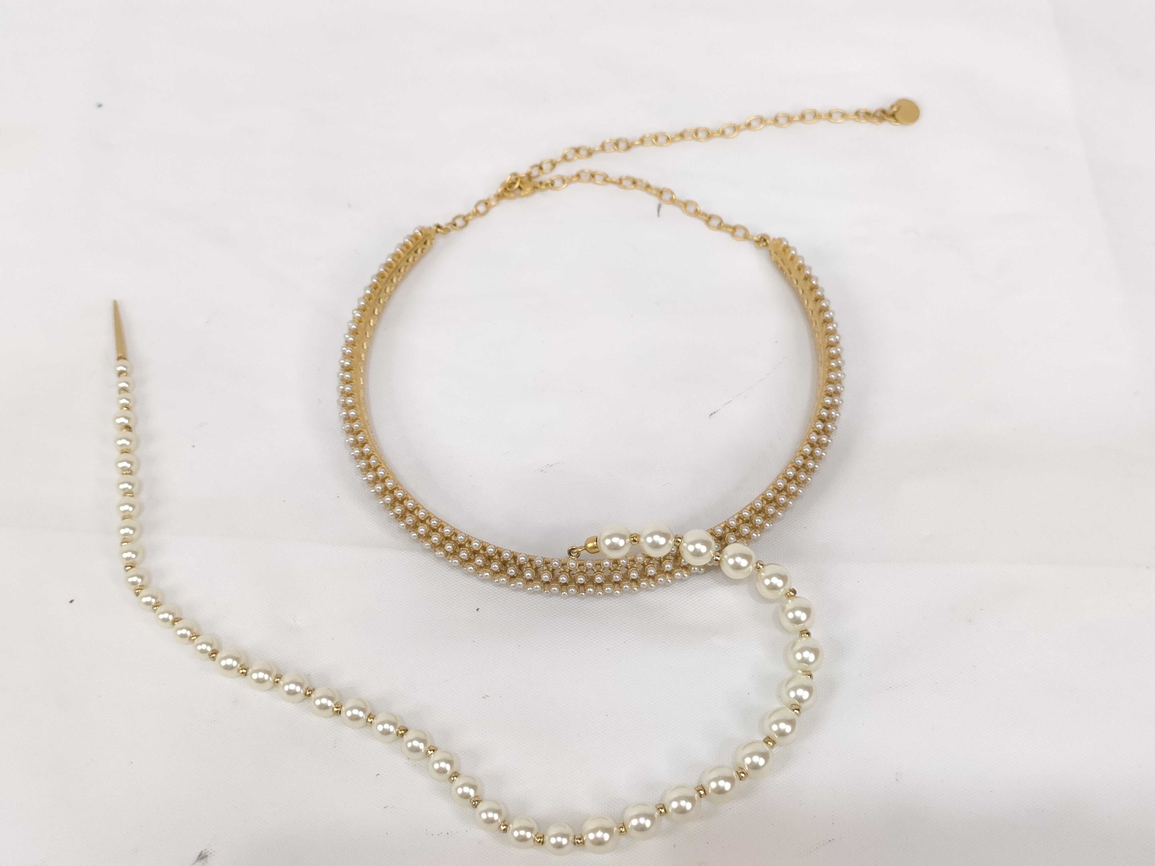 Pearl Choker Necklace — view 2
