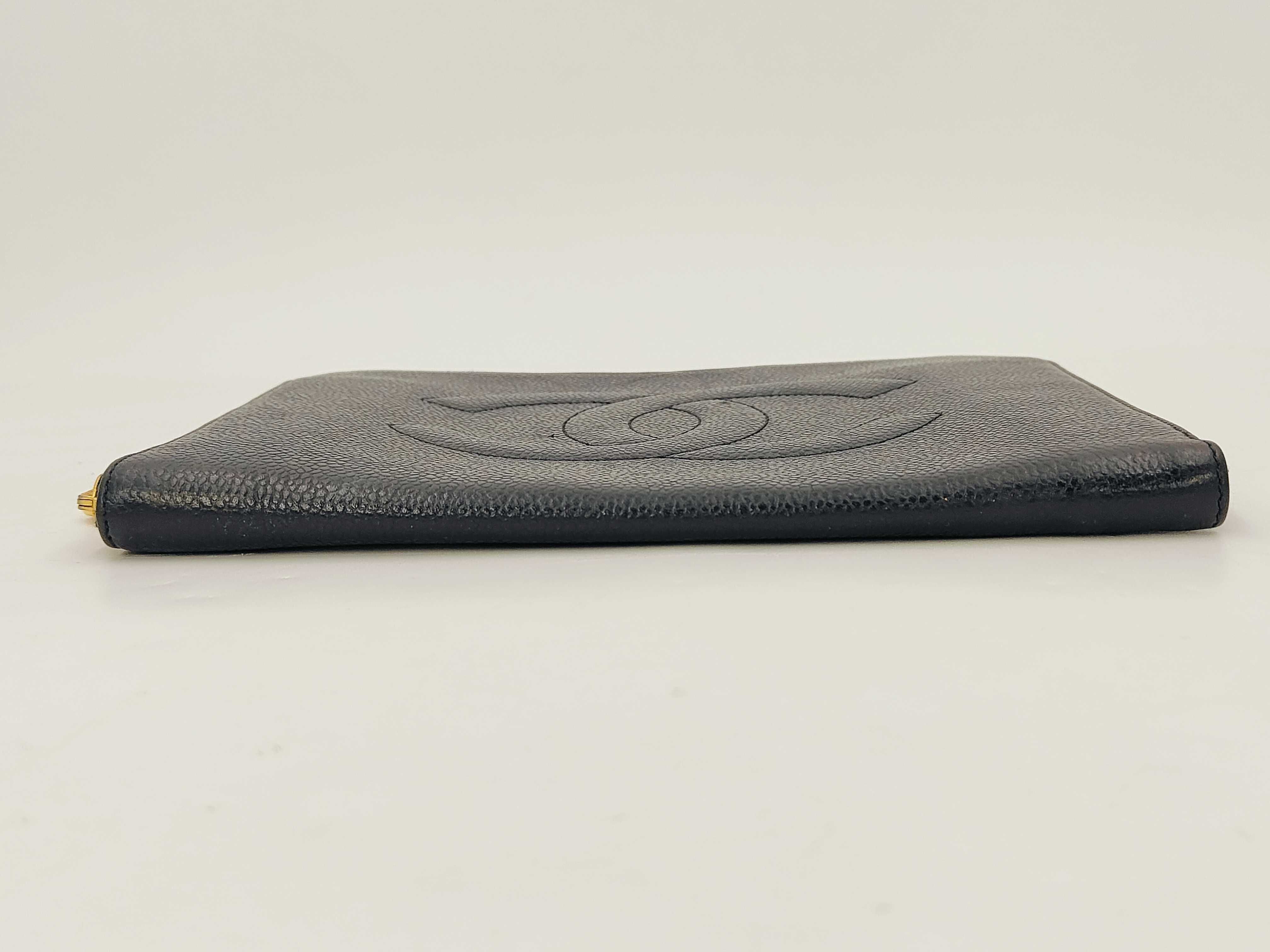 Coco Mark Caviar Clutch Bag — view 3