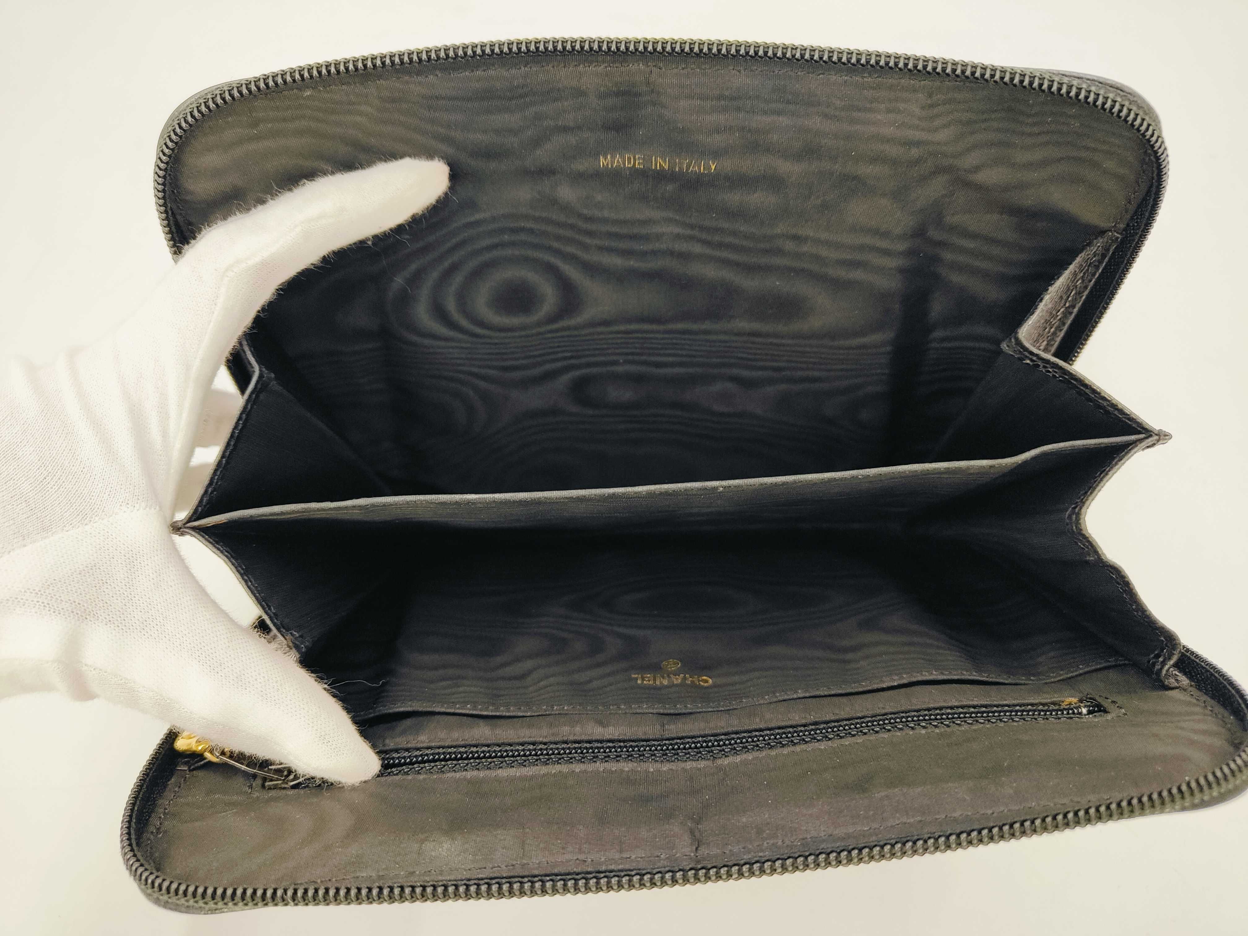 Coco Mark Caviar Clutch Bag — view 7