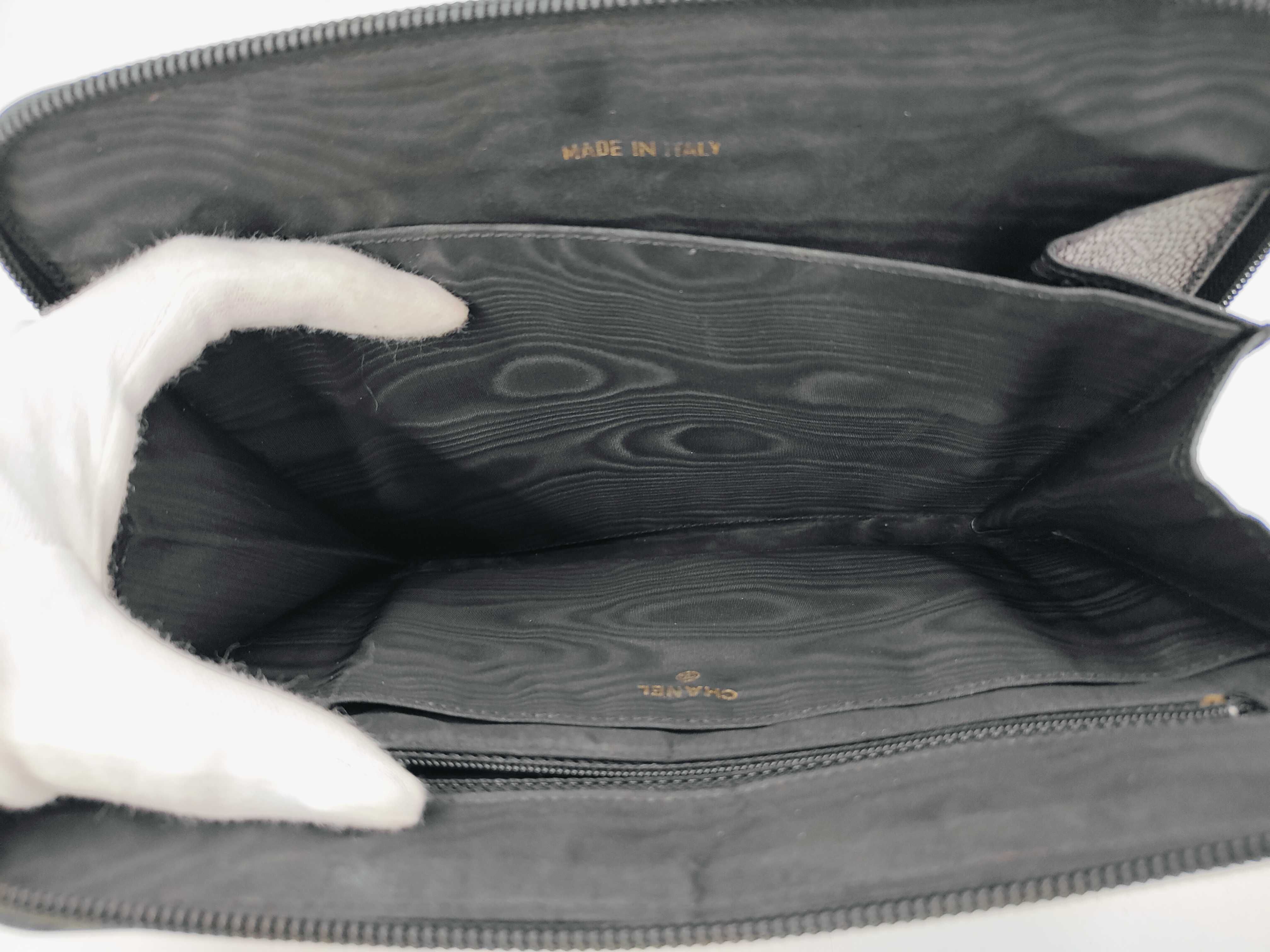 Coco Mark Caviar Clutch Bag — view 9