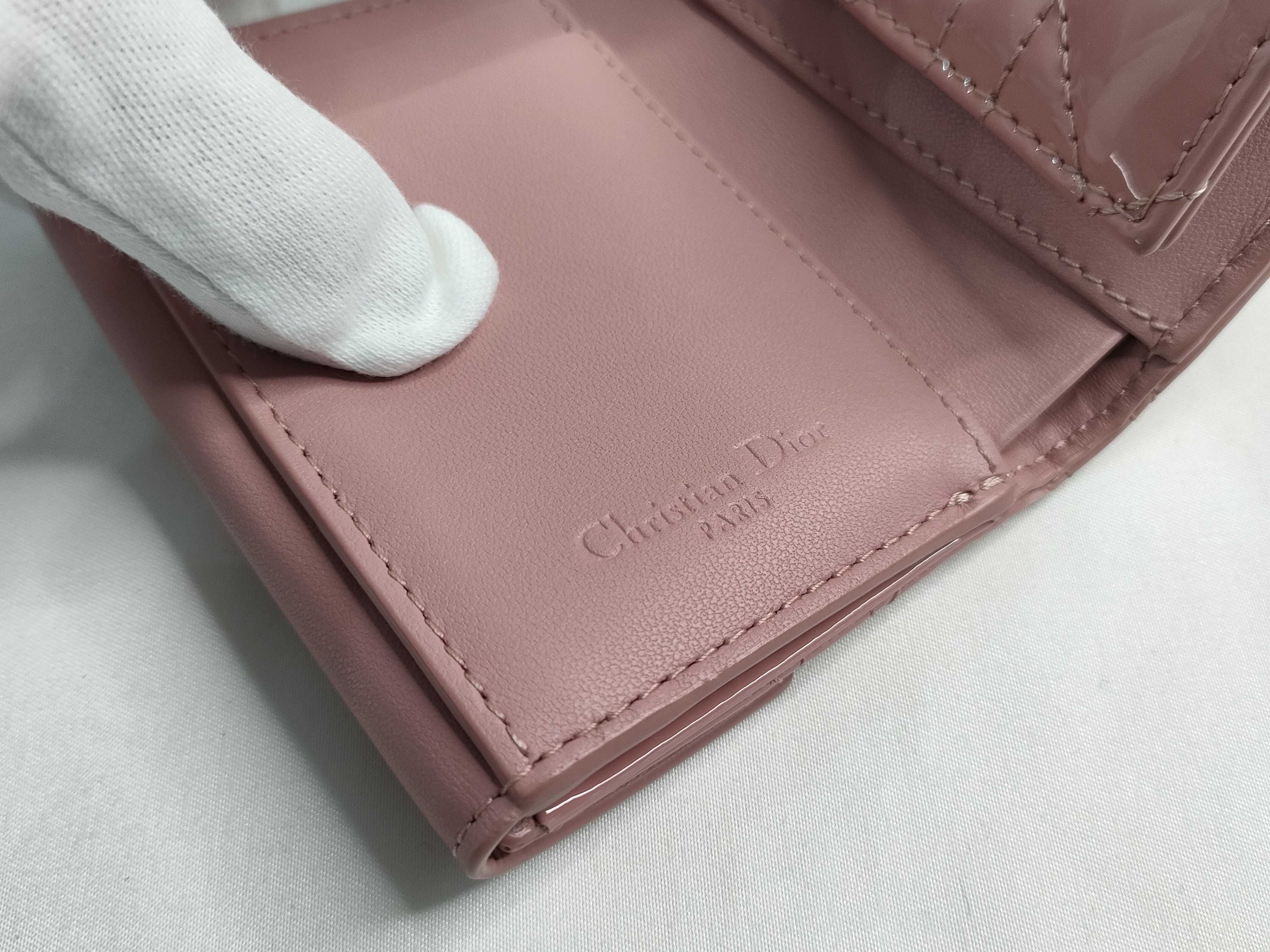 Lady Dior Cannage Lotus Wallet — view 11