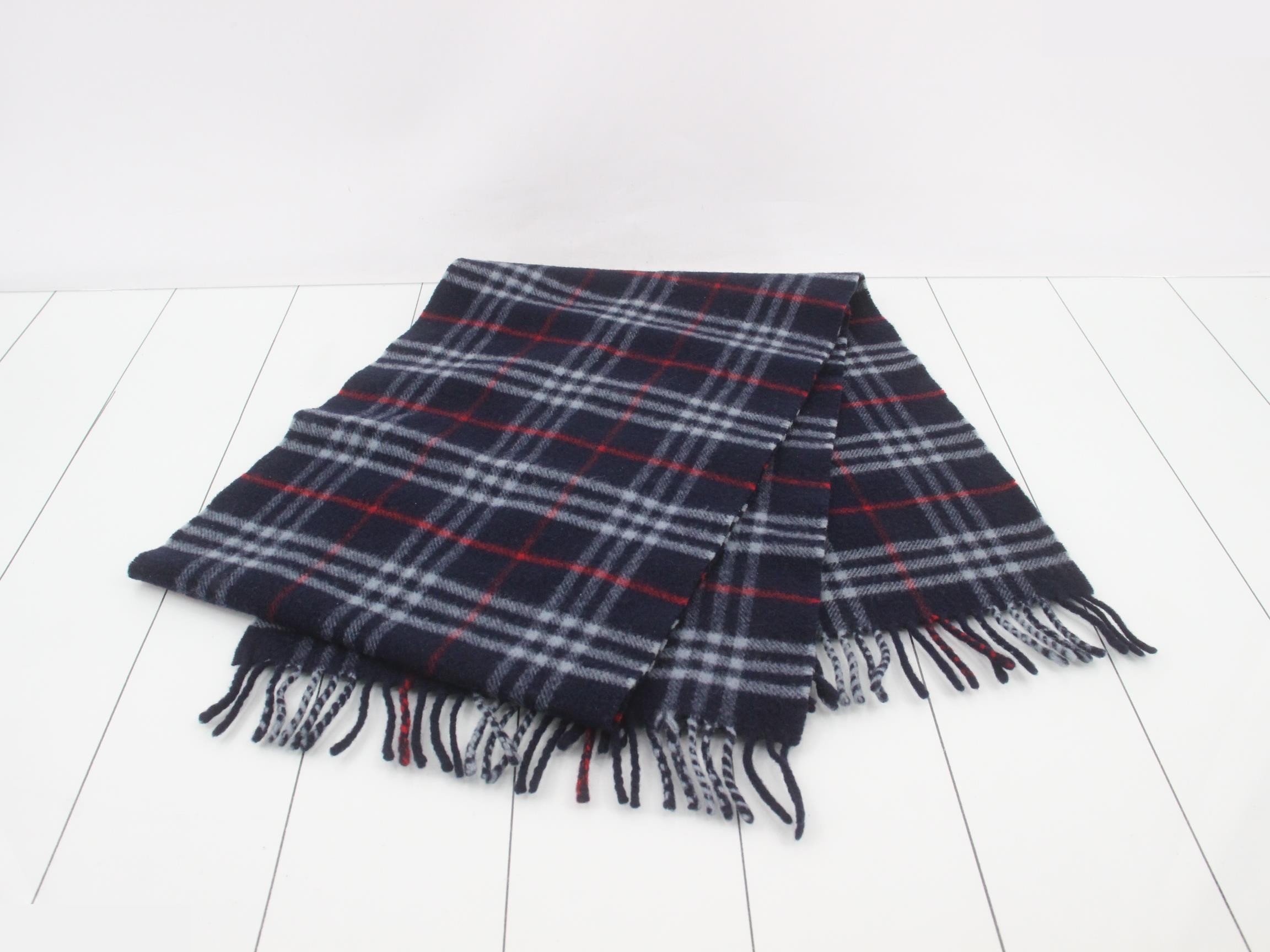 Nova Check Scarf, Navy — view 3