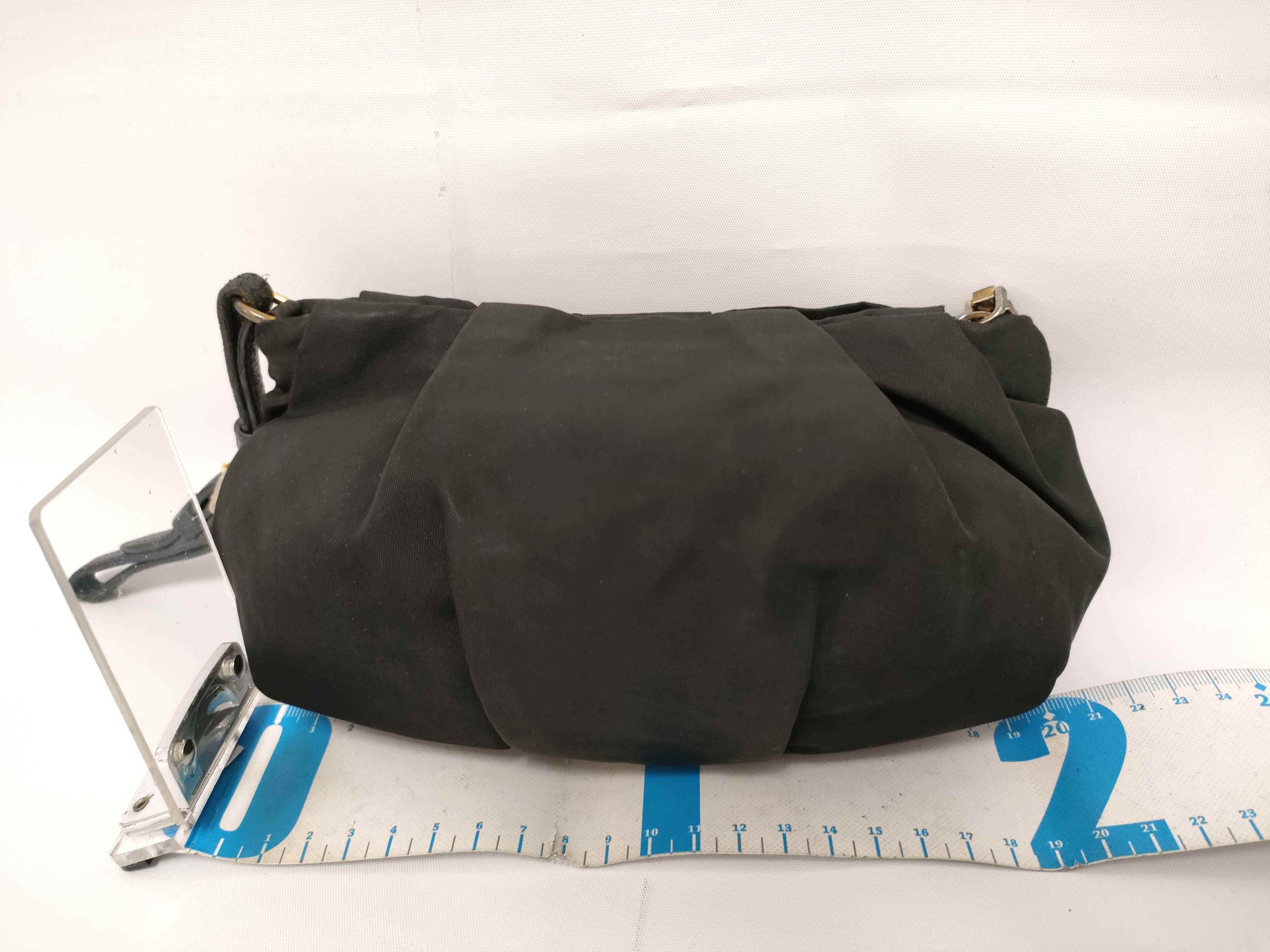 Mini Clutch Bag with Ribbon Motif, Black Clutch Bag — view 2