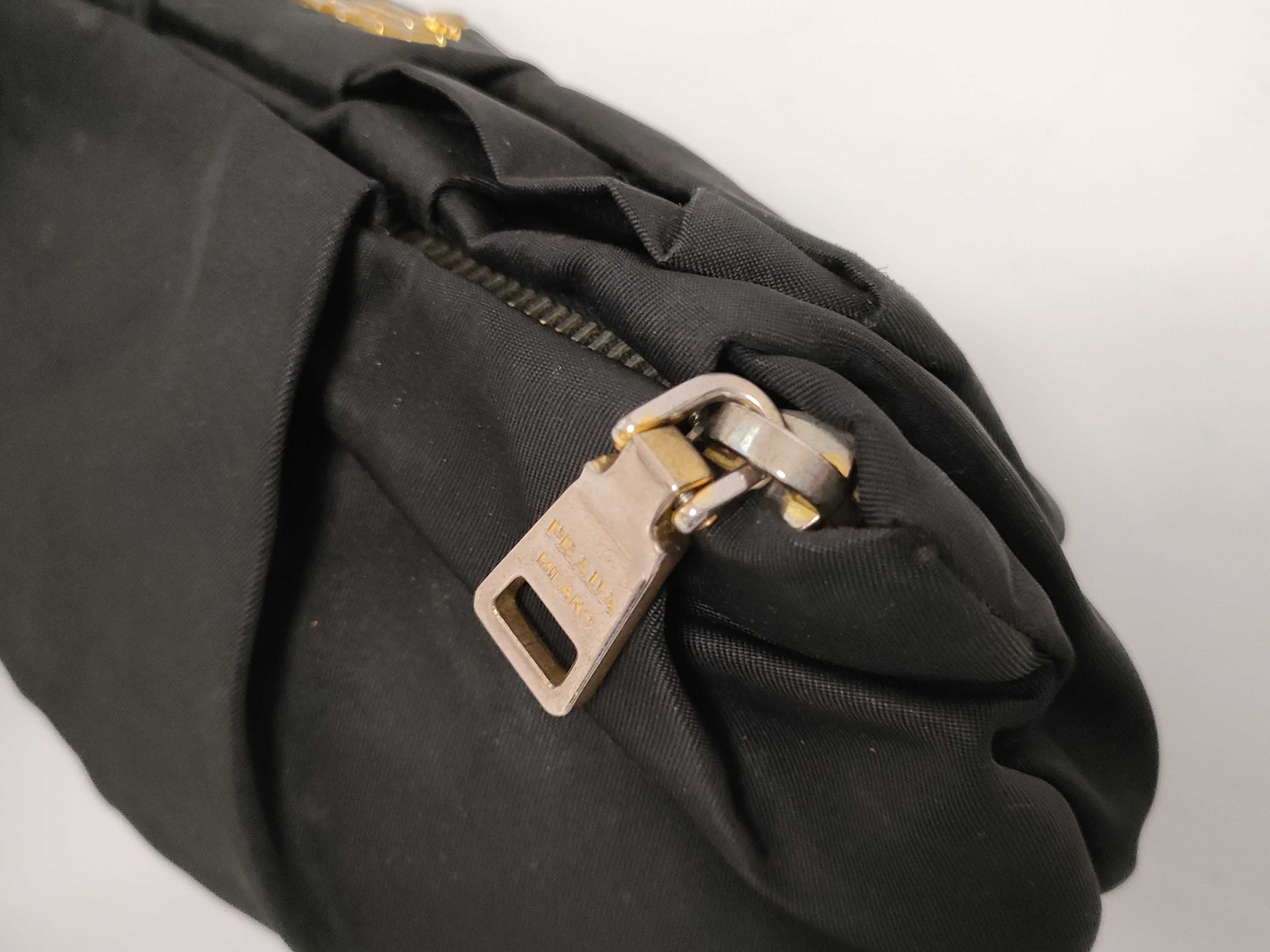 Mini Clutch Bag with Ribbon Motif, Black Clutch Bag — view 5