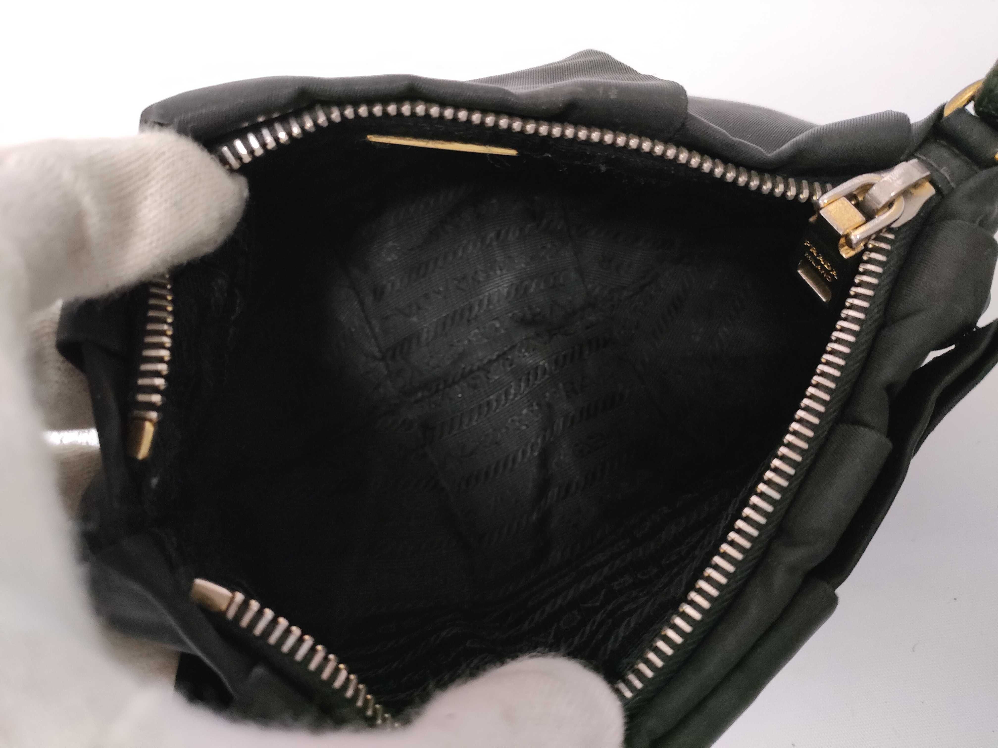 Mini Clutch Bag with Ribbon Motif, Black Clutch Bag — view 10