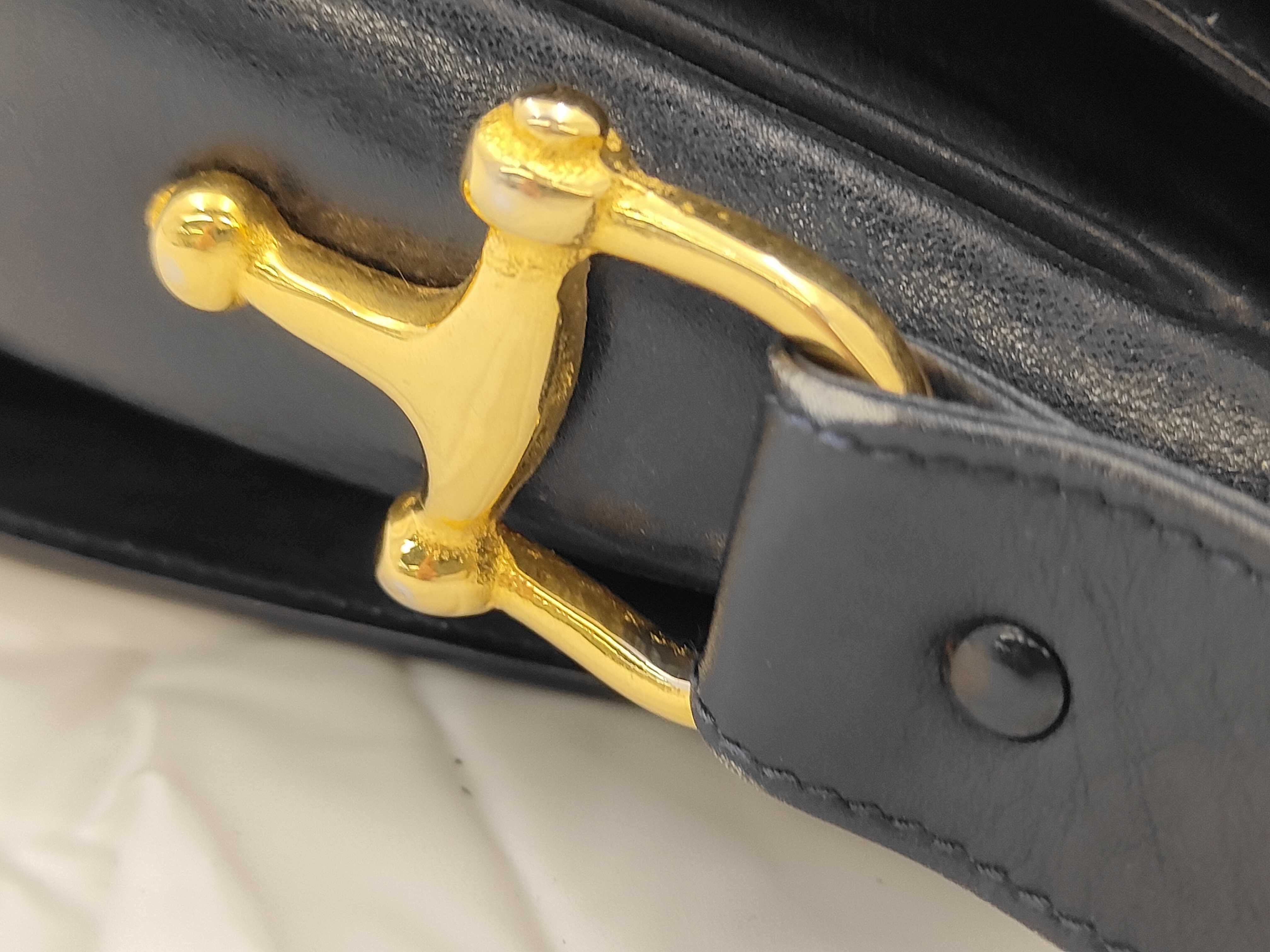 C Macadam Carriage Hardware Shoulder Bag, Navy — view 5