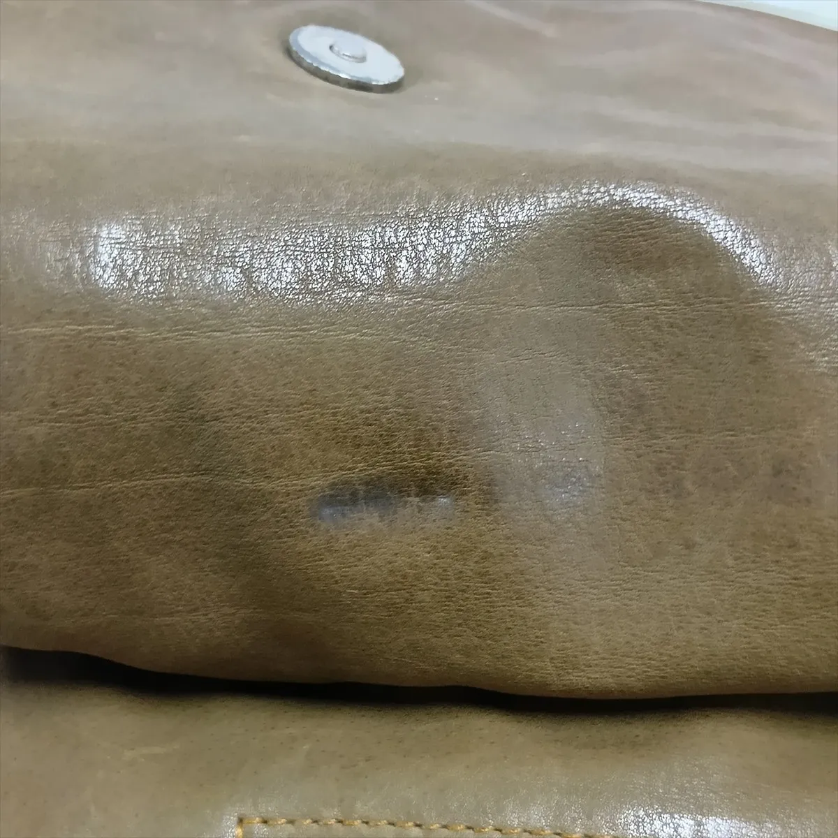 Gaucho Leather Shoulder Bag, Khaki — view 15