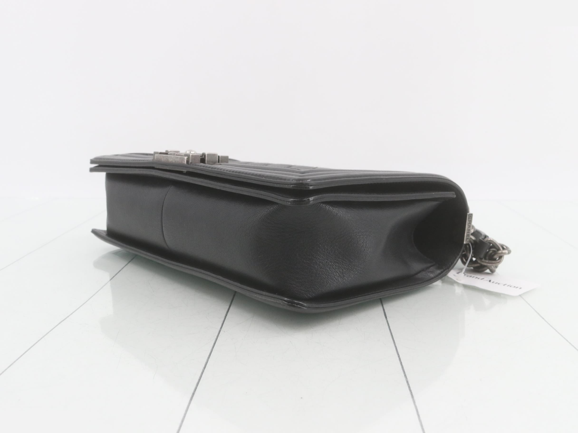 BOY CHANEL Leather Enamel Shoulder Bag — view 6