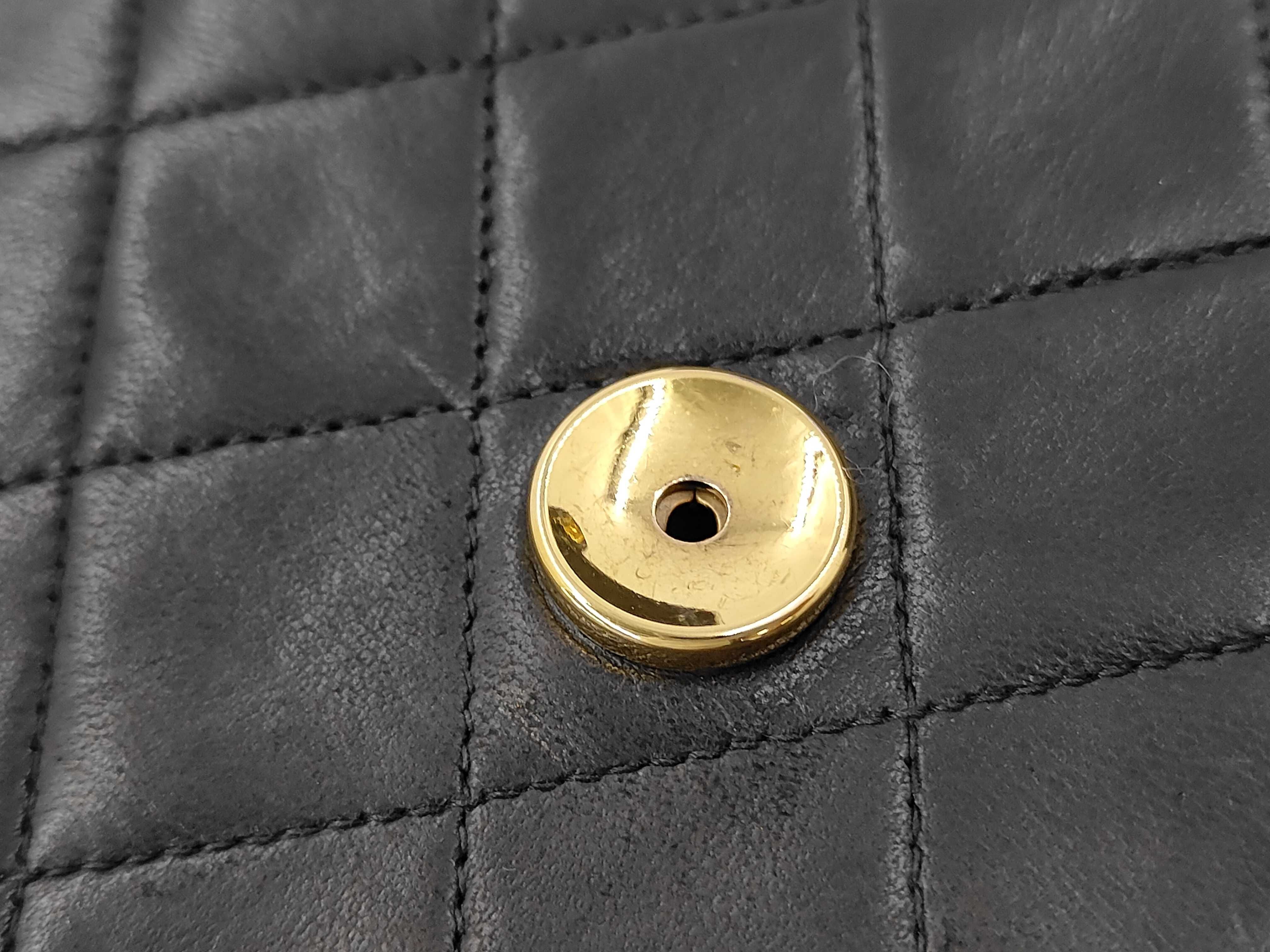 Lambskin Matelassé Lambskin Push-Lock Chain Shoulder Bag (Series 4) — view 14