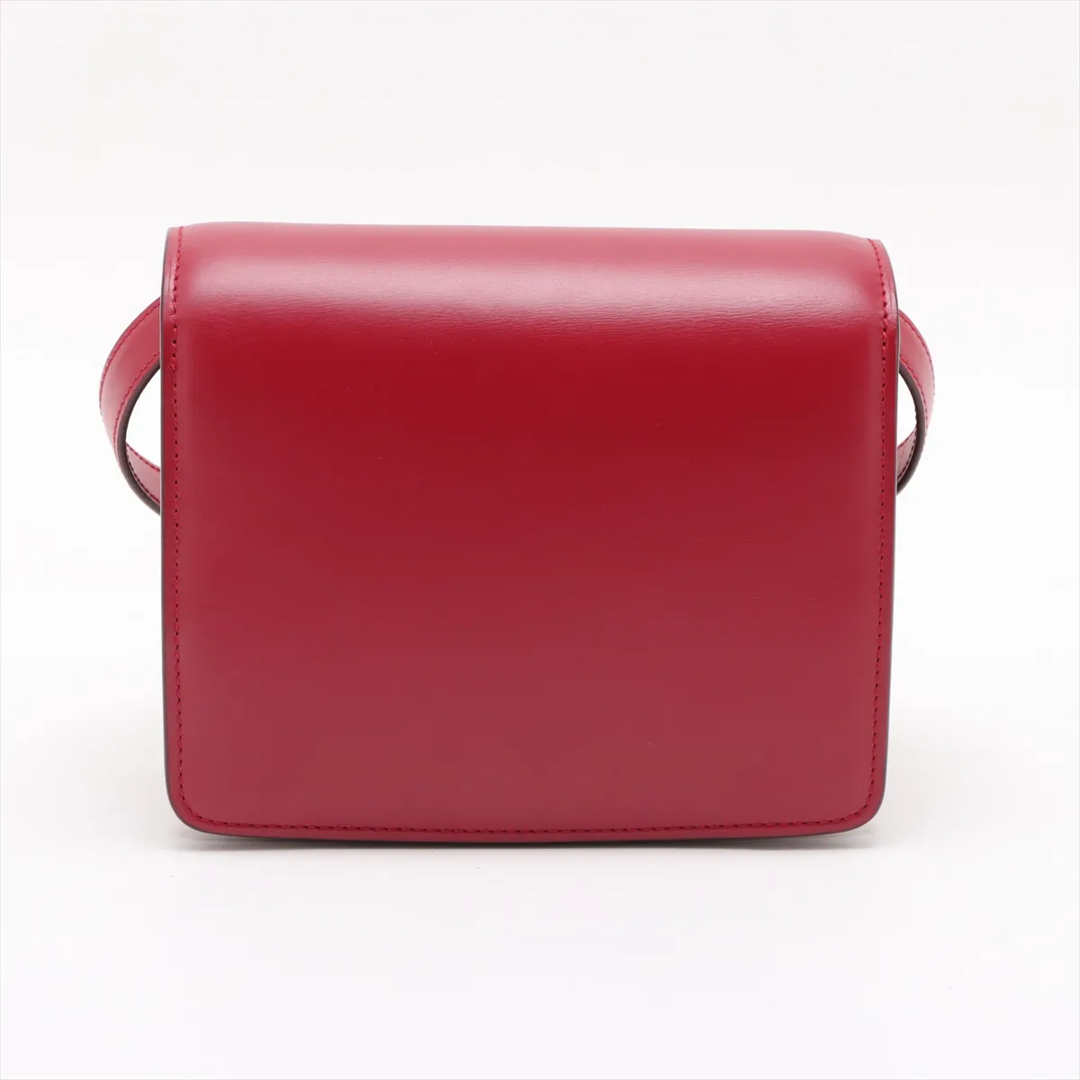 Classic Box Small Leather Shoulder Bag Red — view 2