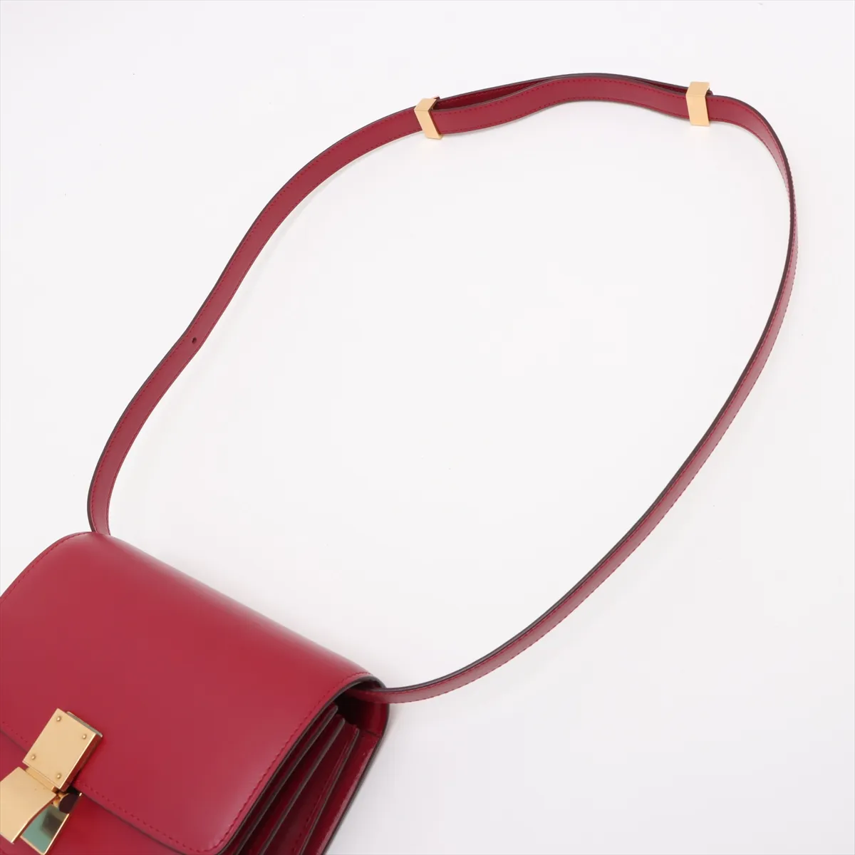 Classic Box Small Leather Shoulder Bag Red — view 5