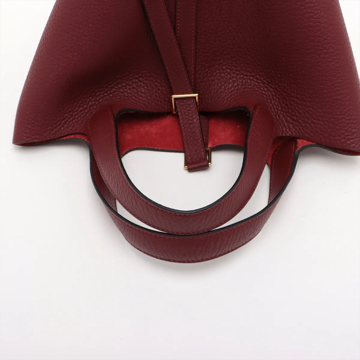 Picotan Lock 18 PM Taurillon Clemence Rouge Ash Gold hardware U:2022 — view 5