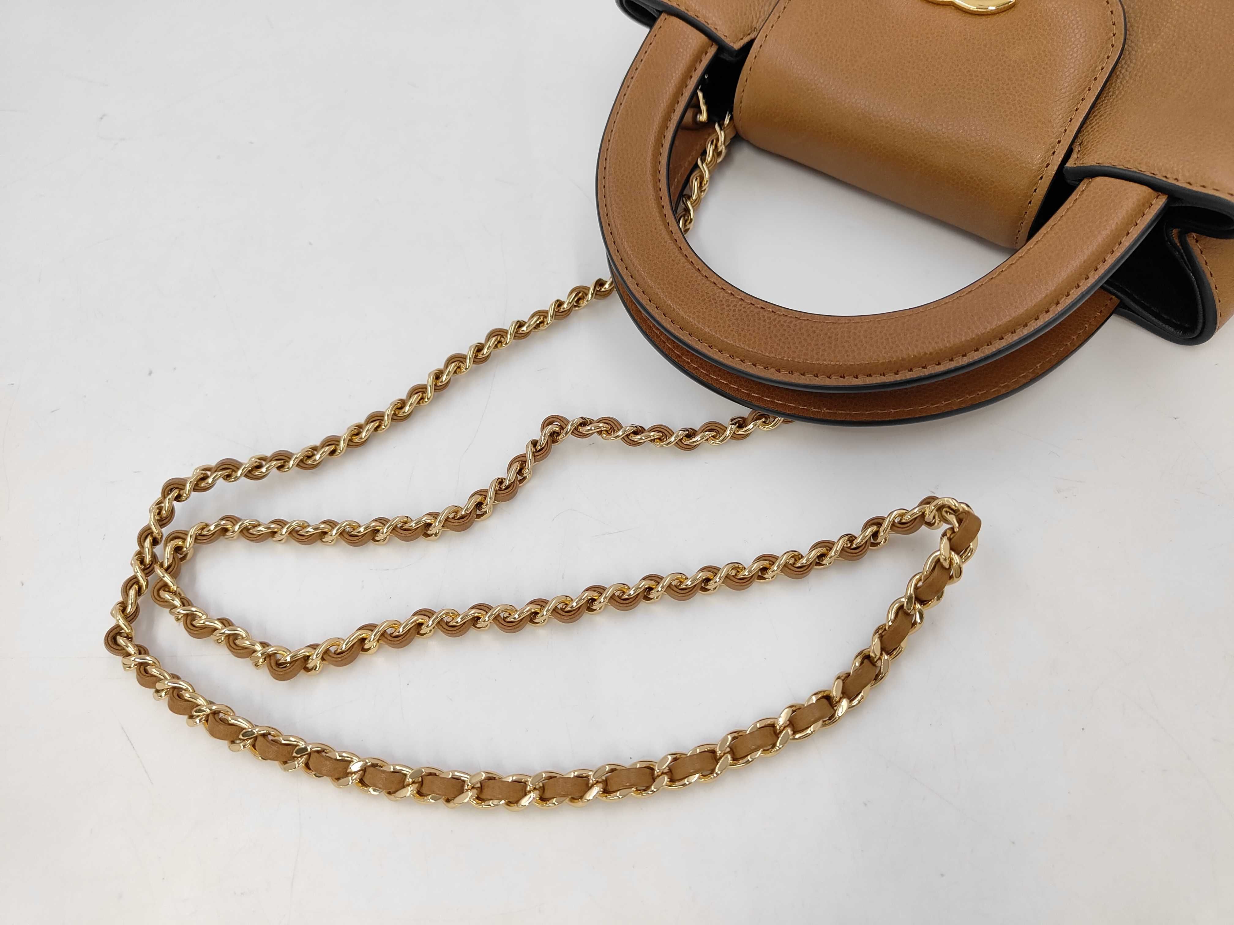 2-Way Chain Shoulder Bag, Caviar Brown GP Handbag — view 3
