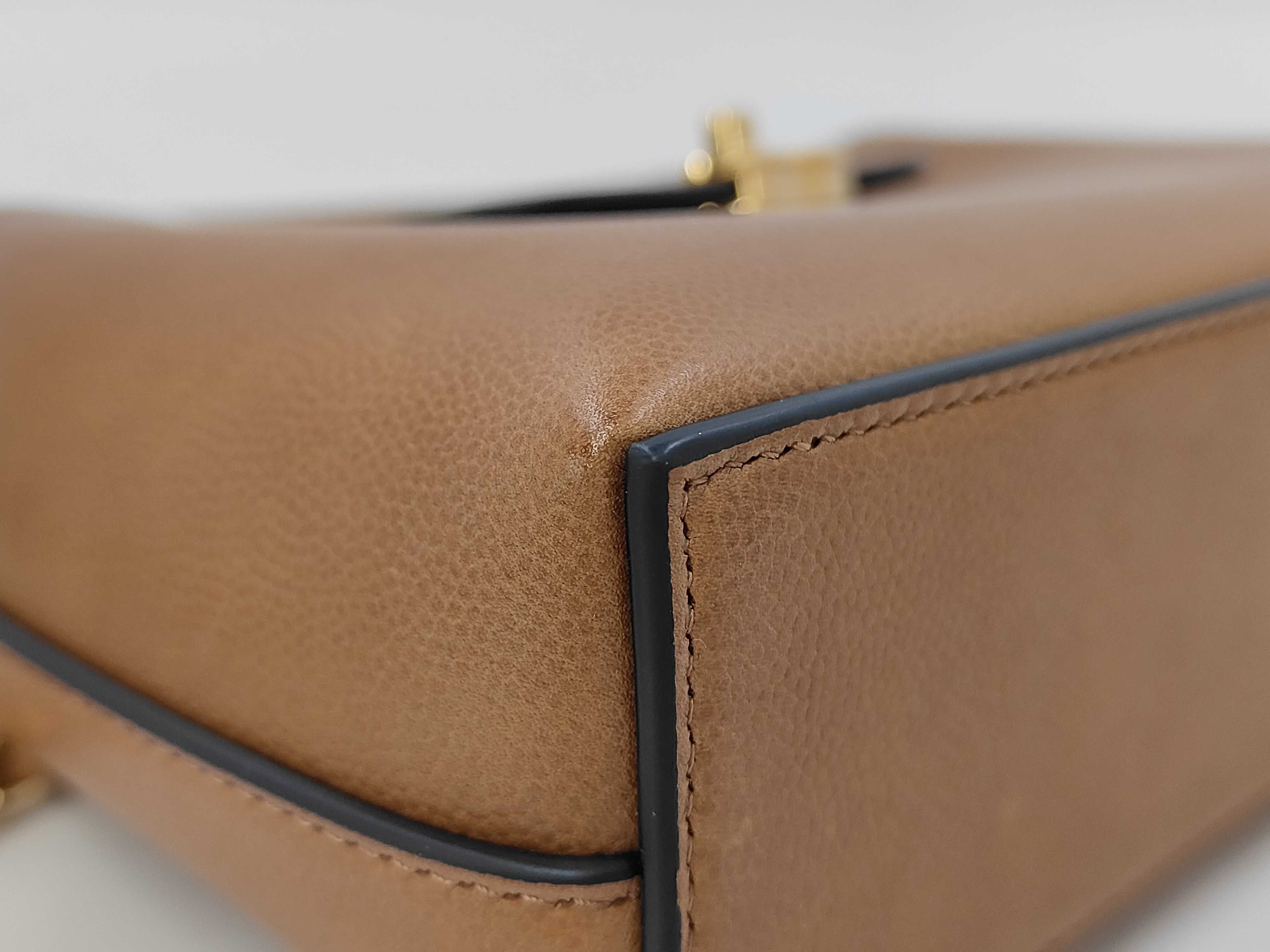 2-Way Chain Shoulder Bag, Caviar Brown GP Handbag — view 6