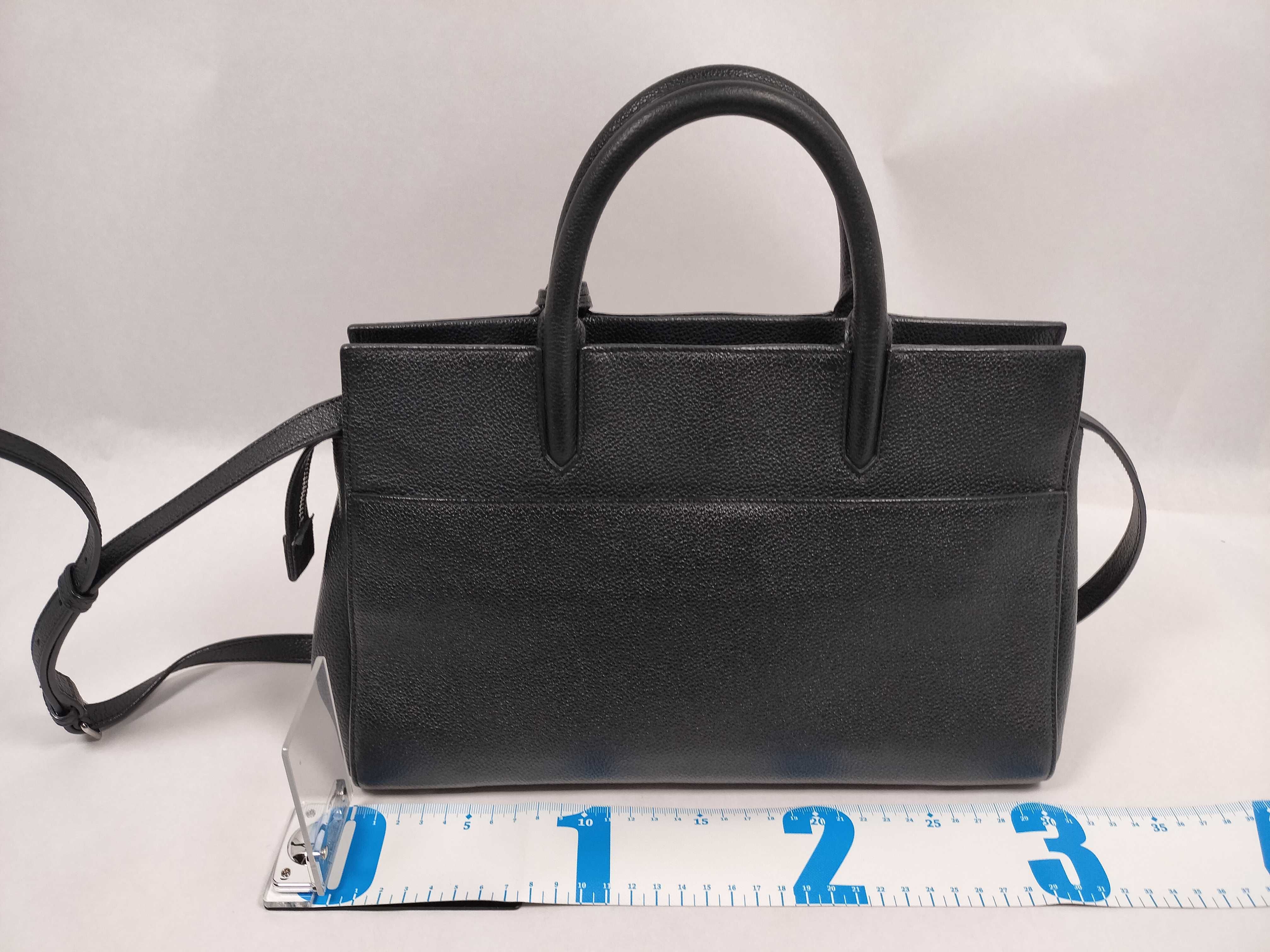 Cabarit Gauche Leather 2-Way Handbag, Black Shoulder Bag — view 2