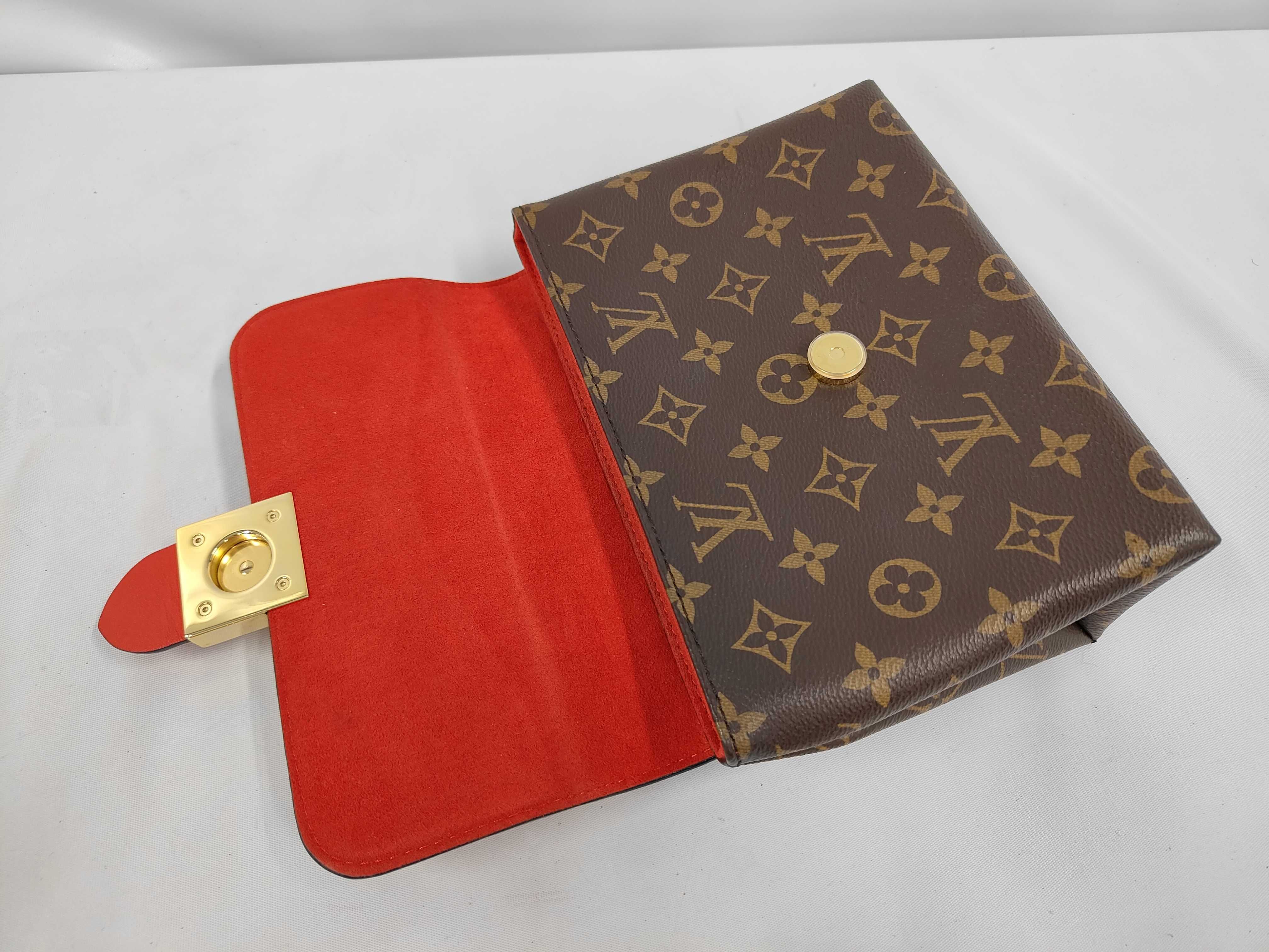 Rocky BB Classic Monogram Canvas x Cowhide Leather Lock Bag with Gold Lock - Shoulder Bag, Crossbody Bag, Handbag — view 7