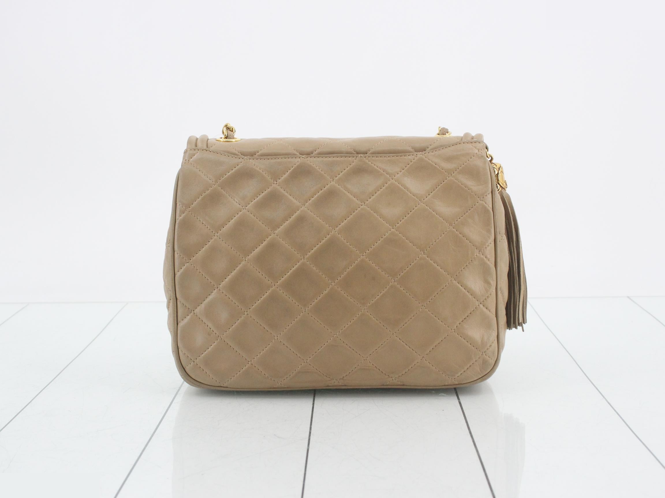 Matelassé Leather Fringe Chain Shoulder Bag — view 2