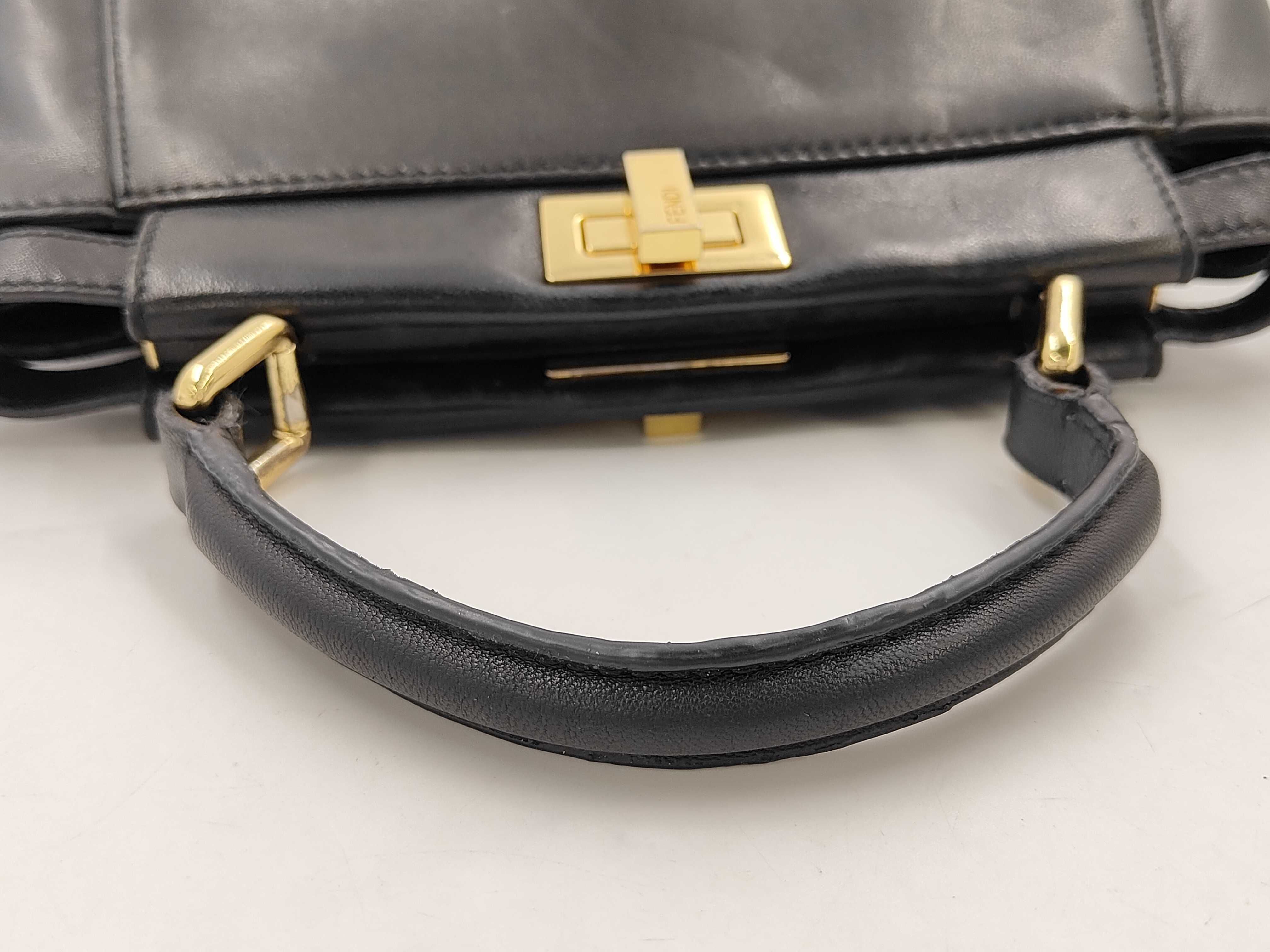 Peekaboo Mini Handbag, Leather, Black Handbag — view 3