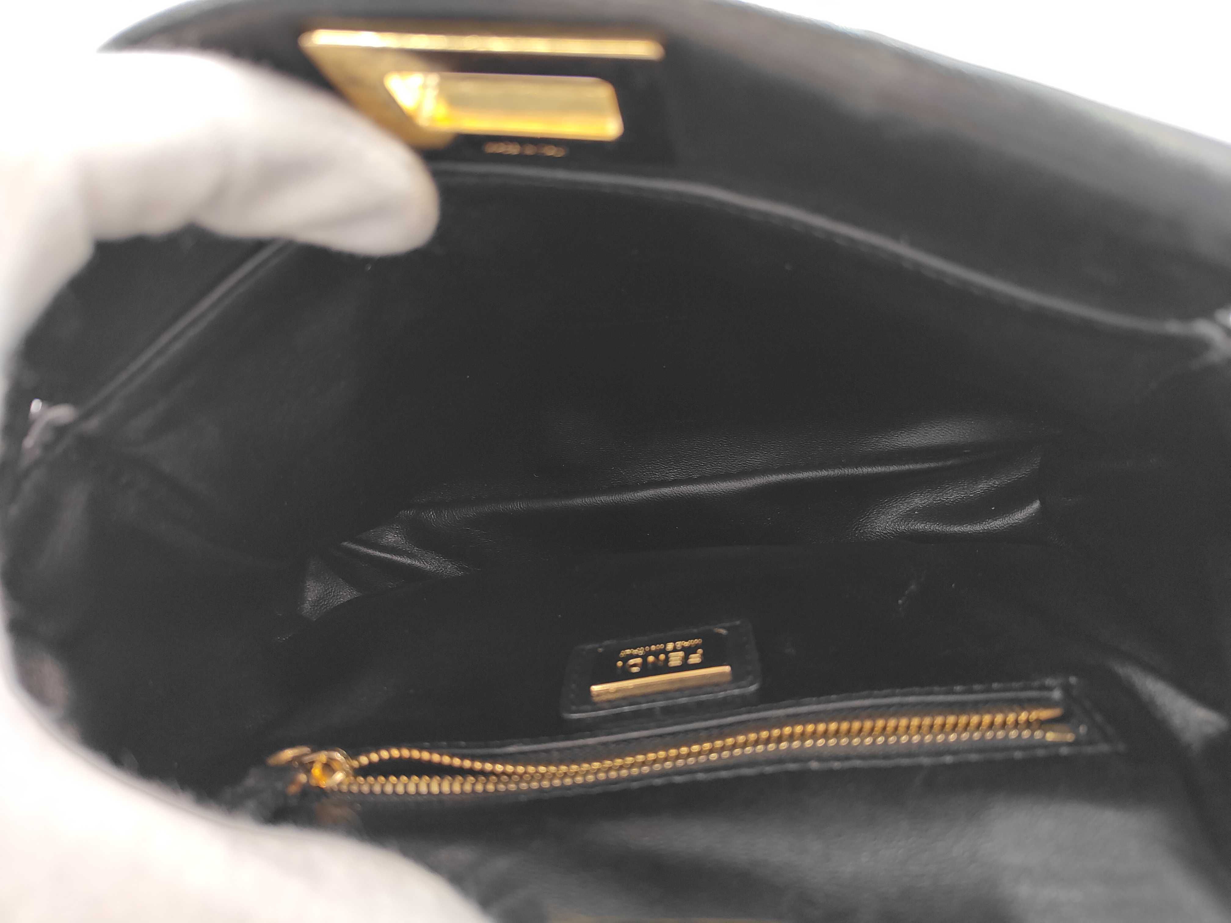Peekaboo Mini Handbag, Leather, Black Handbag — view 8