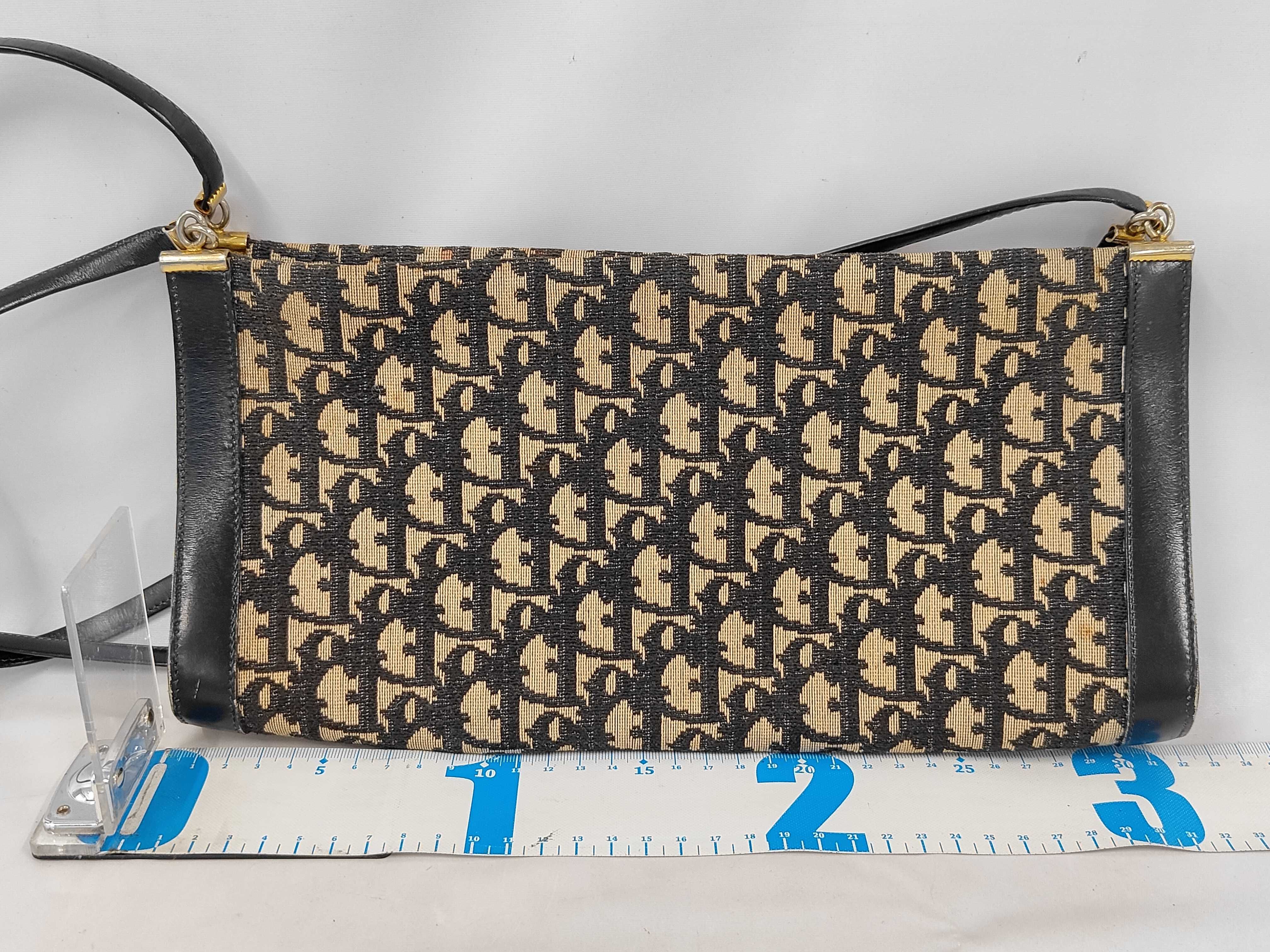 Trotter Shoulder Bag Canvas Beige x Black Shoulder Bag — view 2