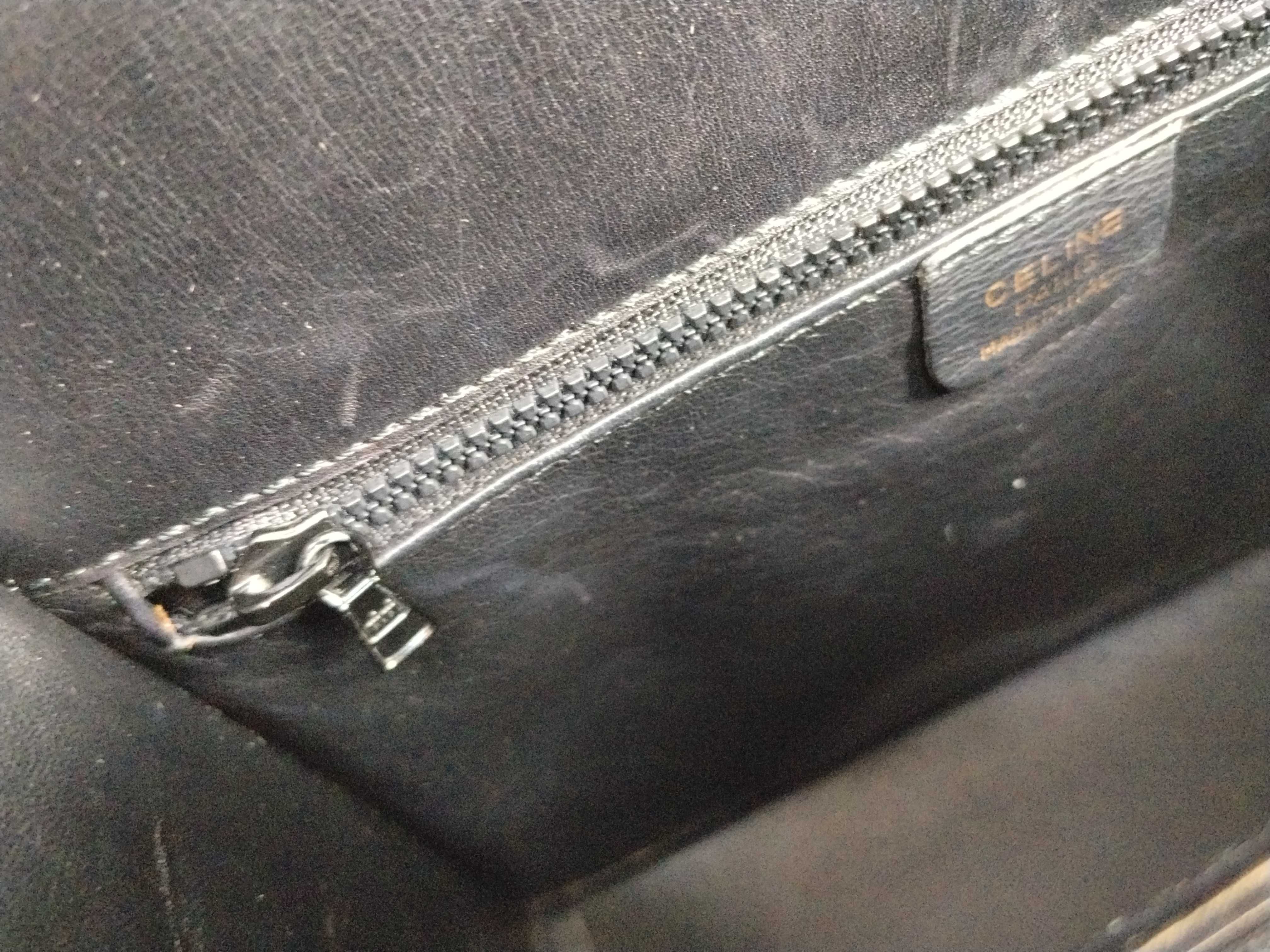 Old Celine Vintage Leather Shoulder Bag — view 13