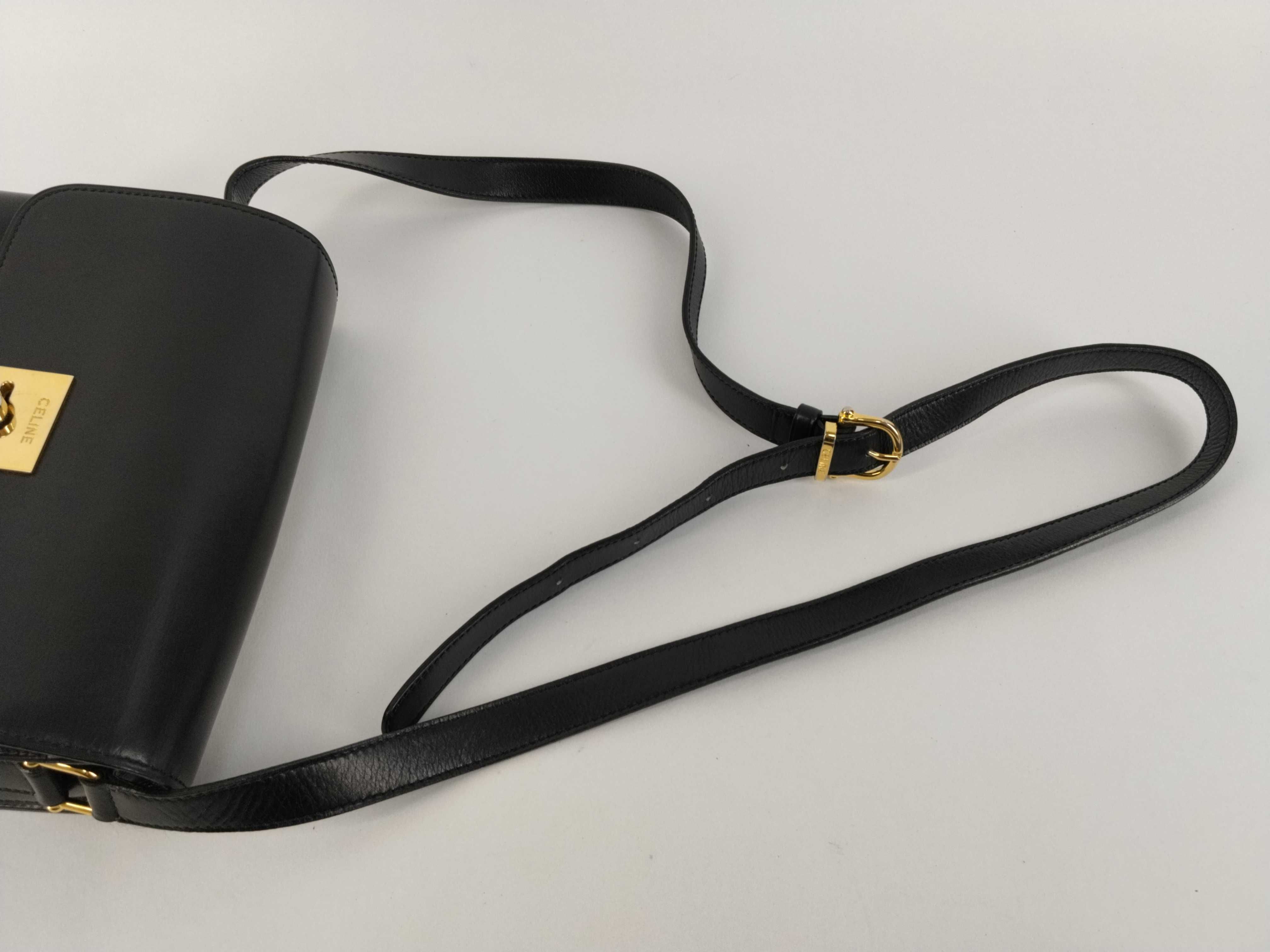 Old Celine Vintage Leather Shoulder Bag — view 3