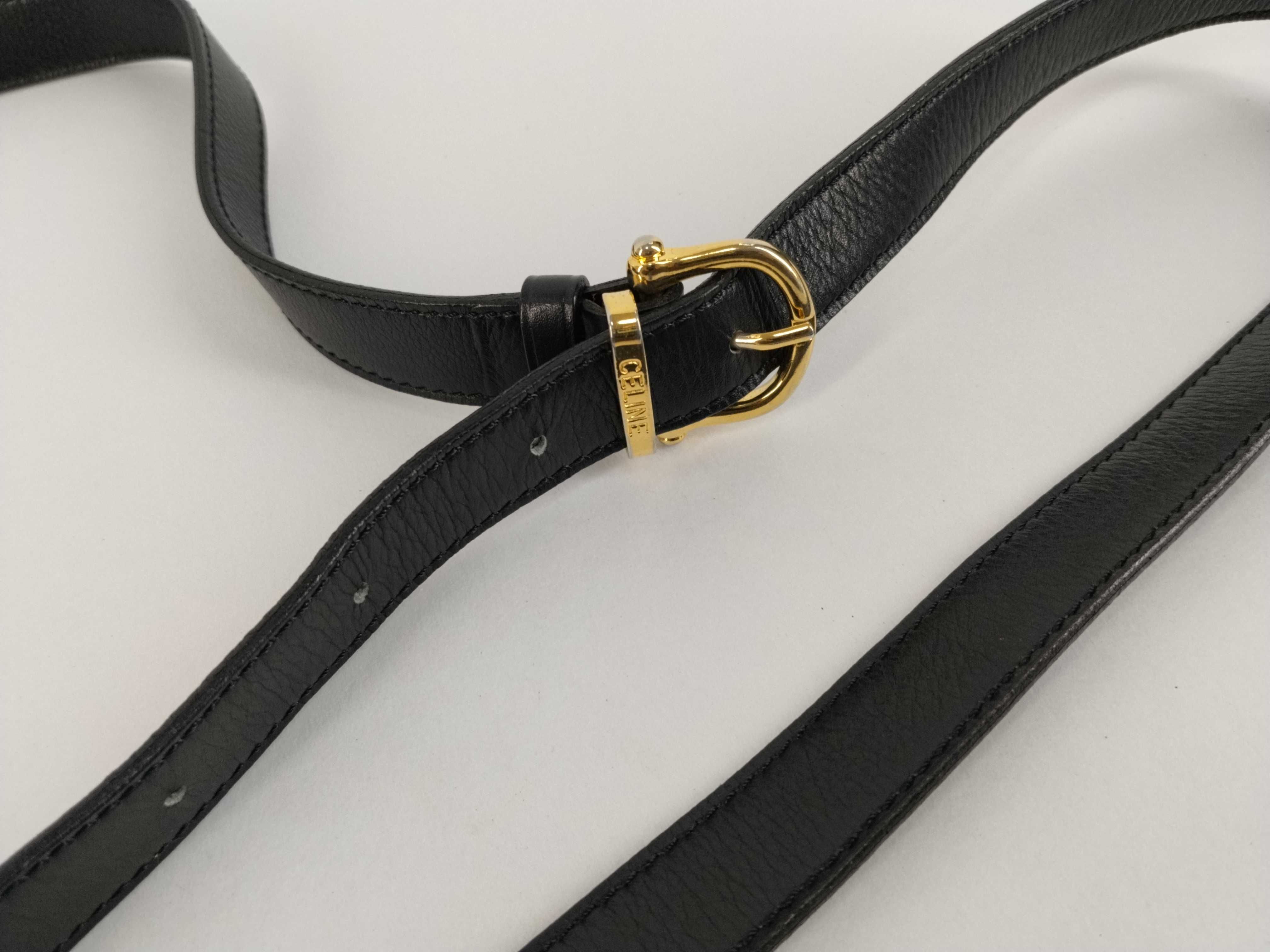 Old Celine Vintage Leather Shoulder Bag — view 4