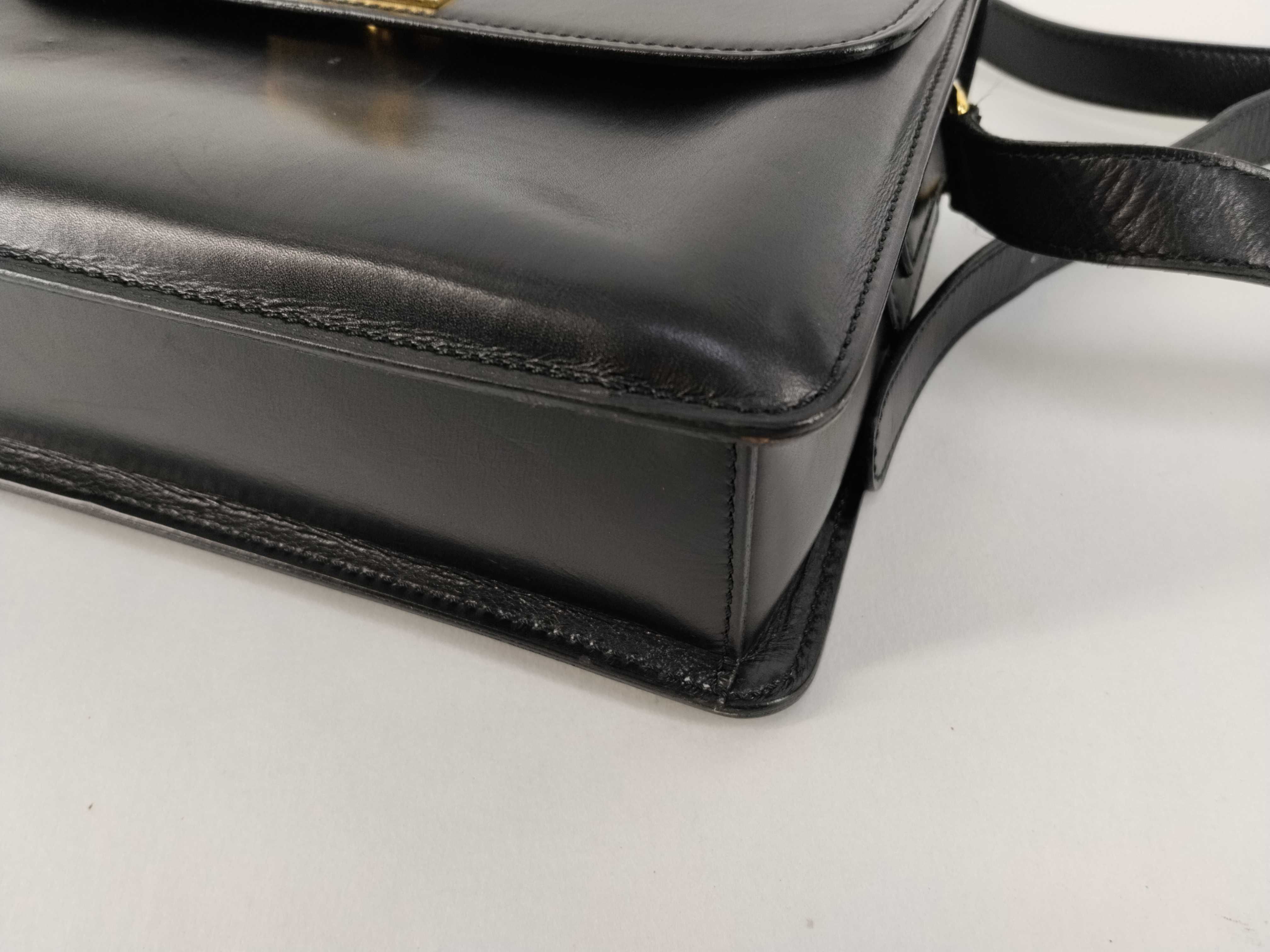 Old Celine Vintage Leather Shoulder Bag — view 6