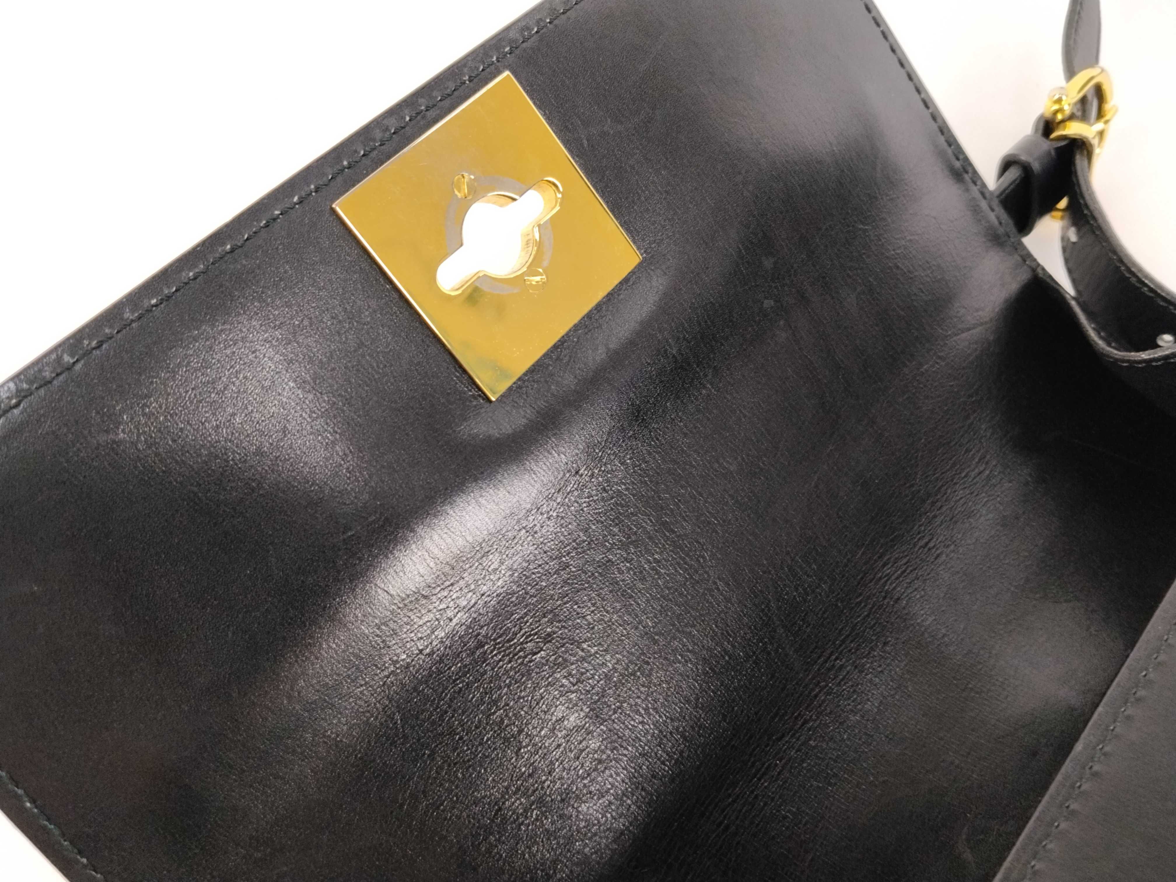 Old Celine Vintage Leather Shoulder Bag — view 9