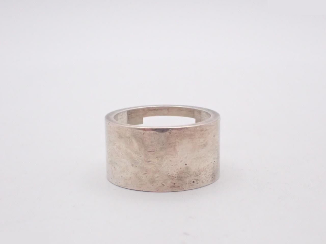 G logo ring, size 59, SV925, 13.0g, stamped 19, actual size #17.5 — view 2