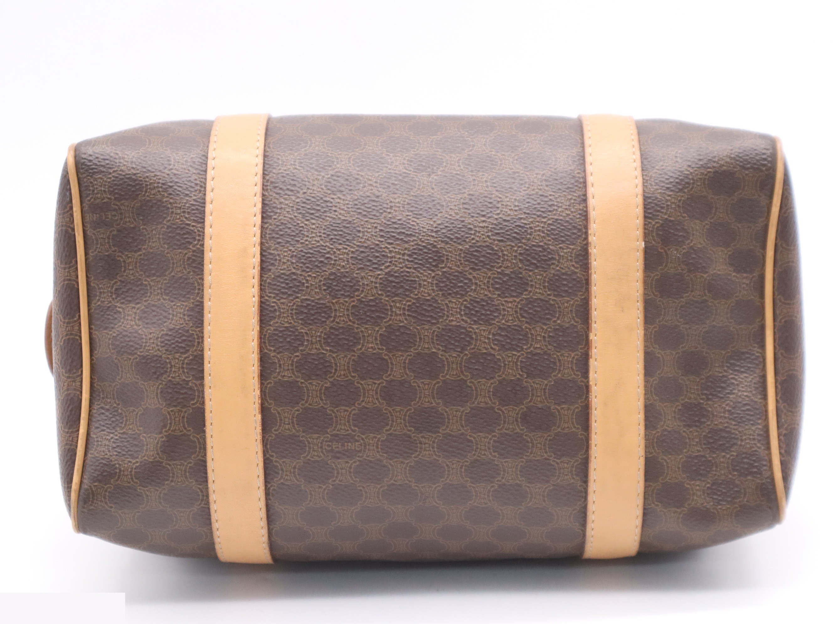 PVC x Leather Macadam Mini Boston Bag, Brown, Gold Hardware — view 4