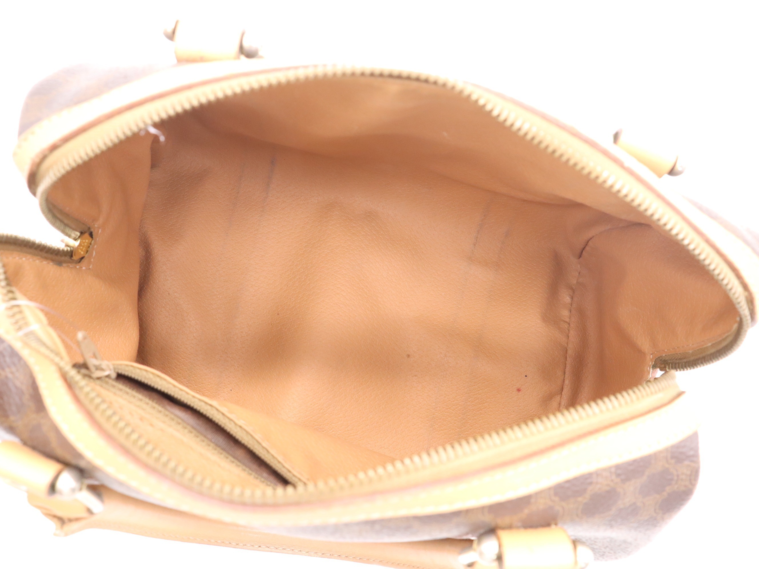 PVC x Leather Macadam Mini Boston Bag, Brown, Gold Hardware — view 7