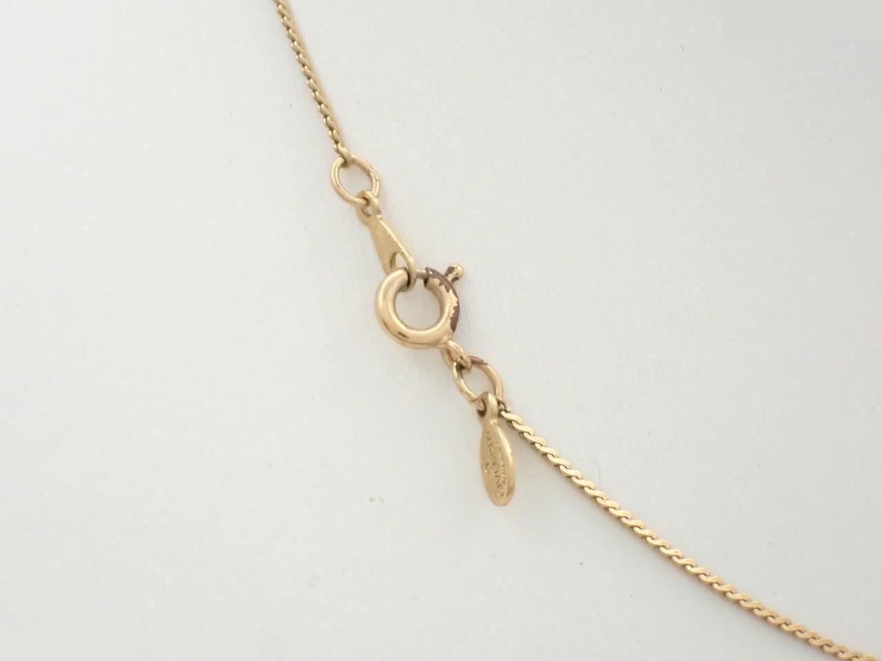 Gold necklace, chain approximately 38cm — view 2