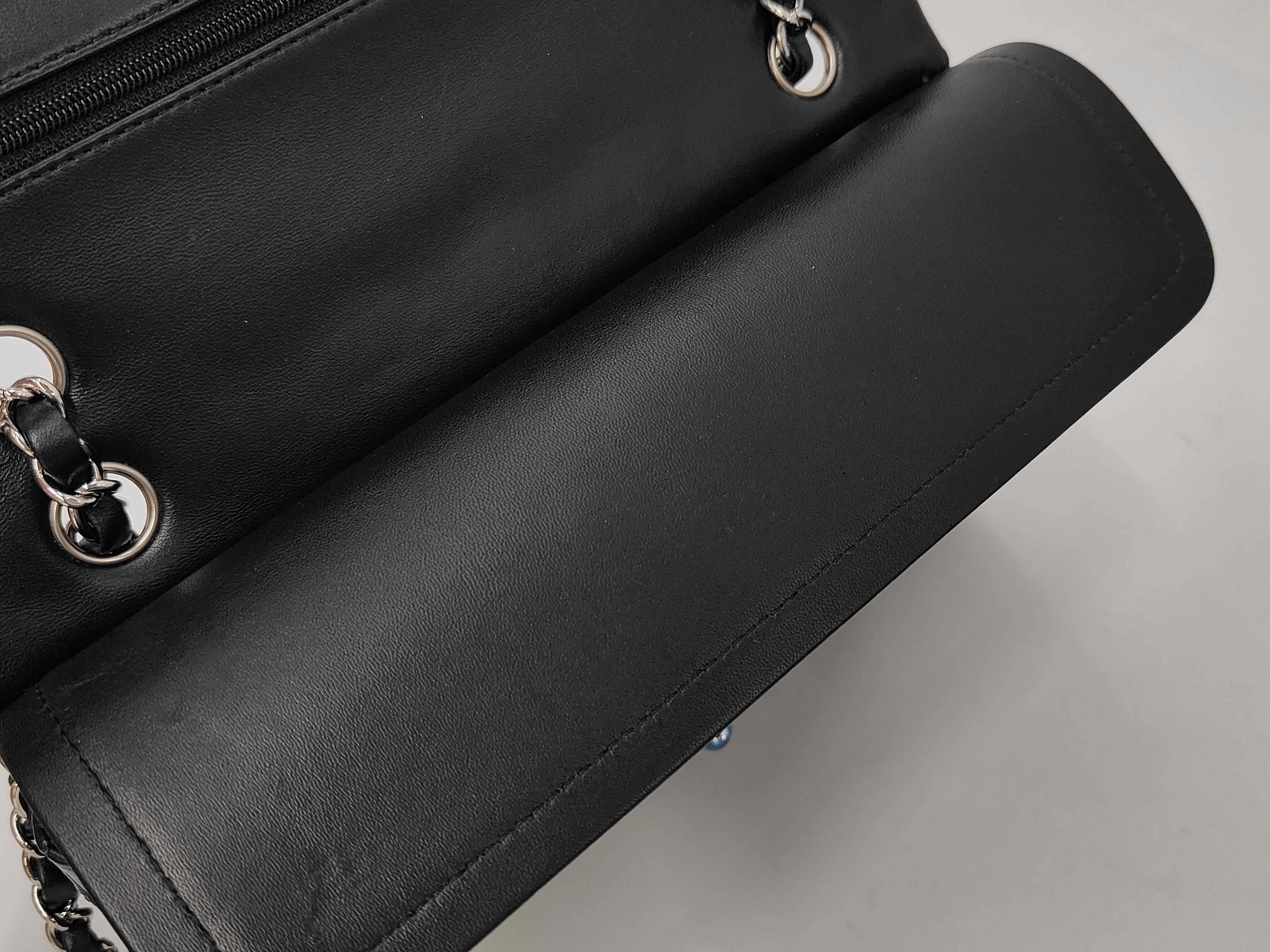 CF Black x Silver Quilted Lambskin Medium No. 28 with Card Shoulder Bag — view 13