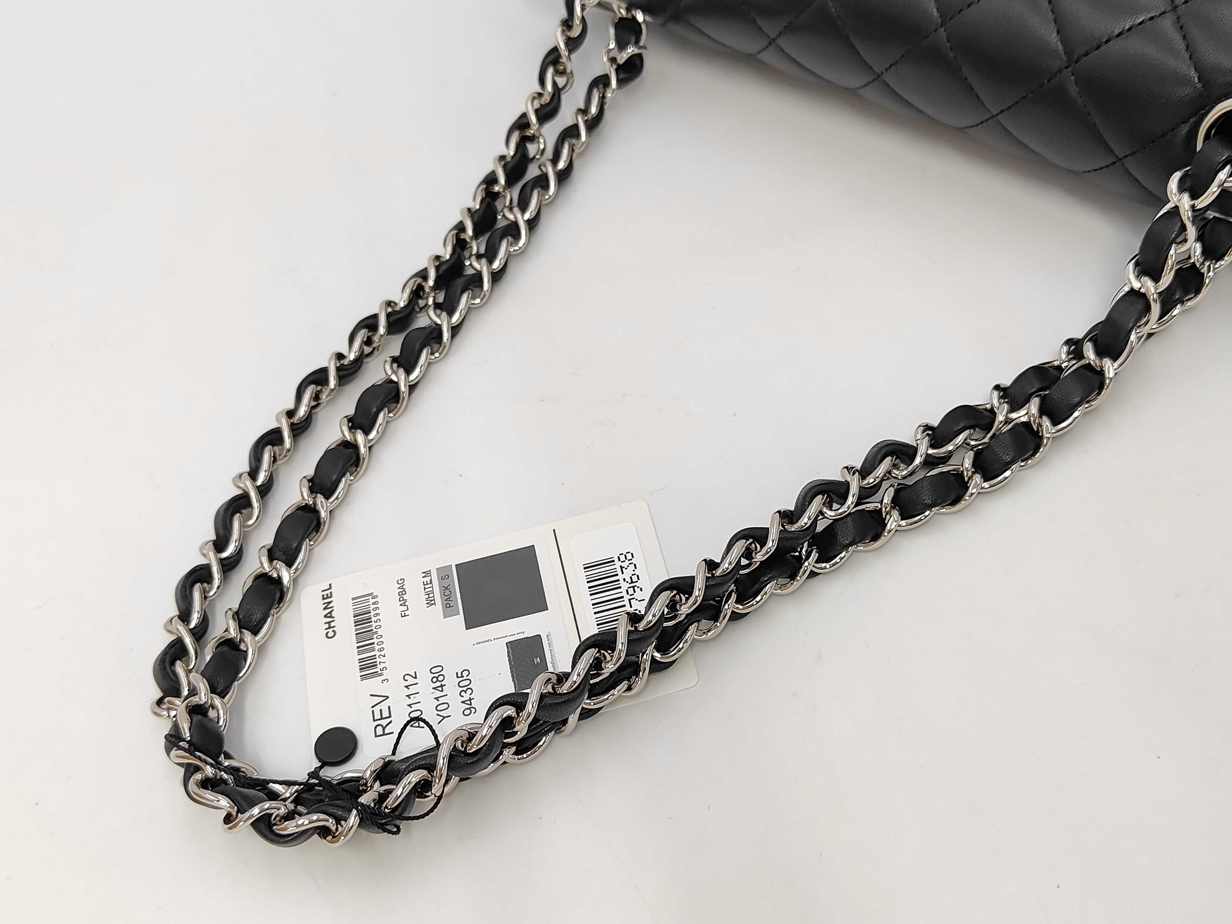 CF Black x Silver Quilted Lambskin Medium No. 28 with Card Shoulder Bag — view 5