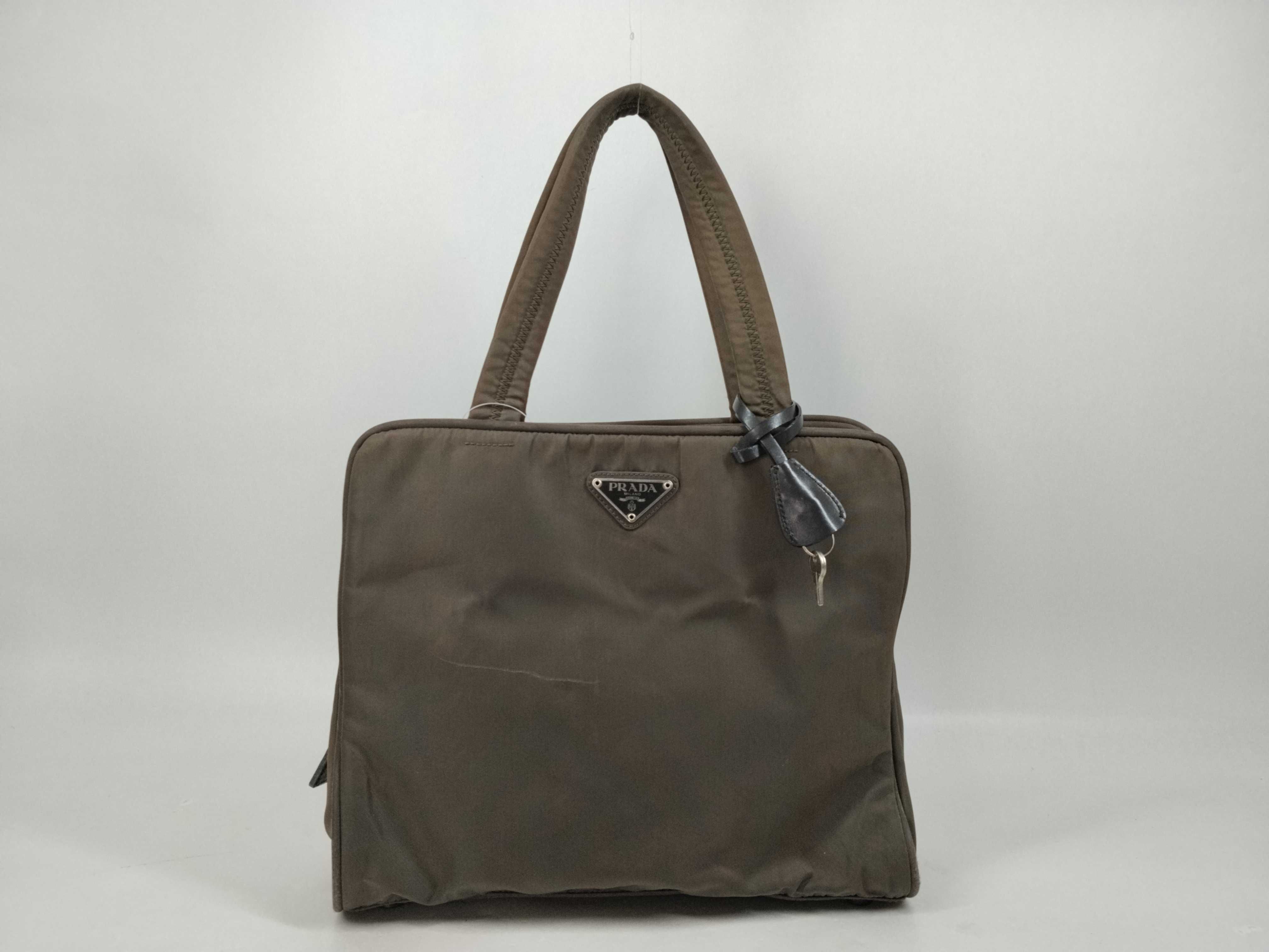 Nylon Handbag Khaki Tote Bag