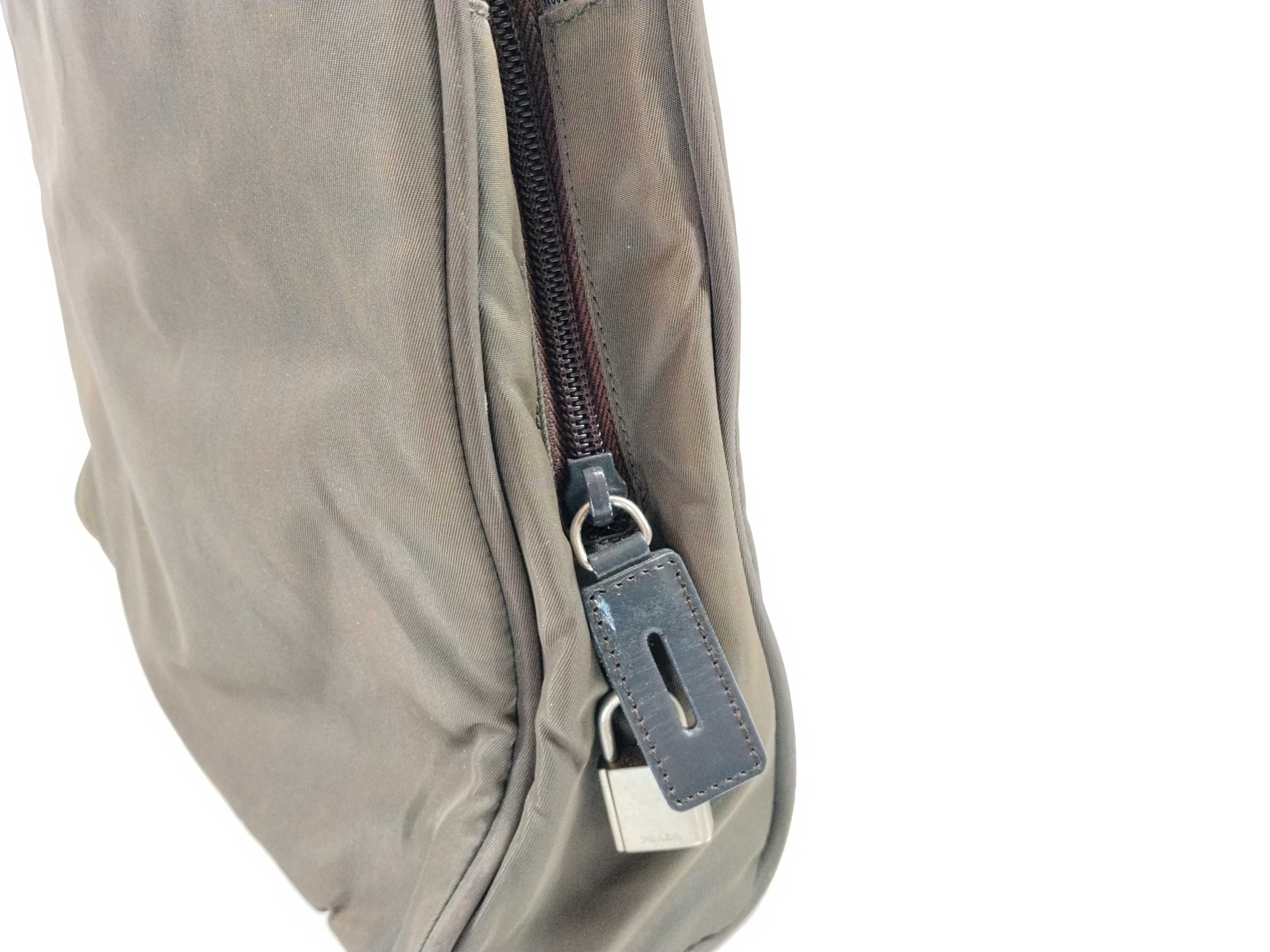 Nylon Handbag Khaki Tote Bag — view 5