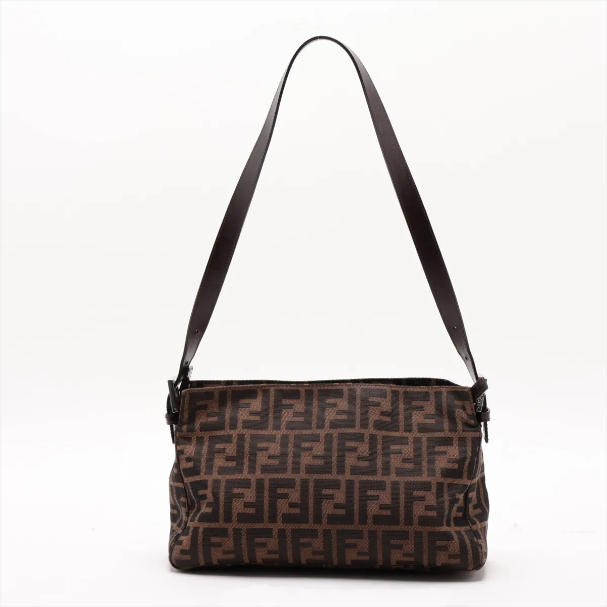 Zucca Canvas x Leather Shoulder Bag, Brown, 26566 — view 2