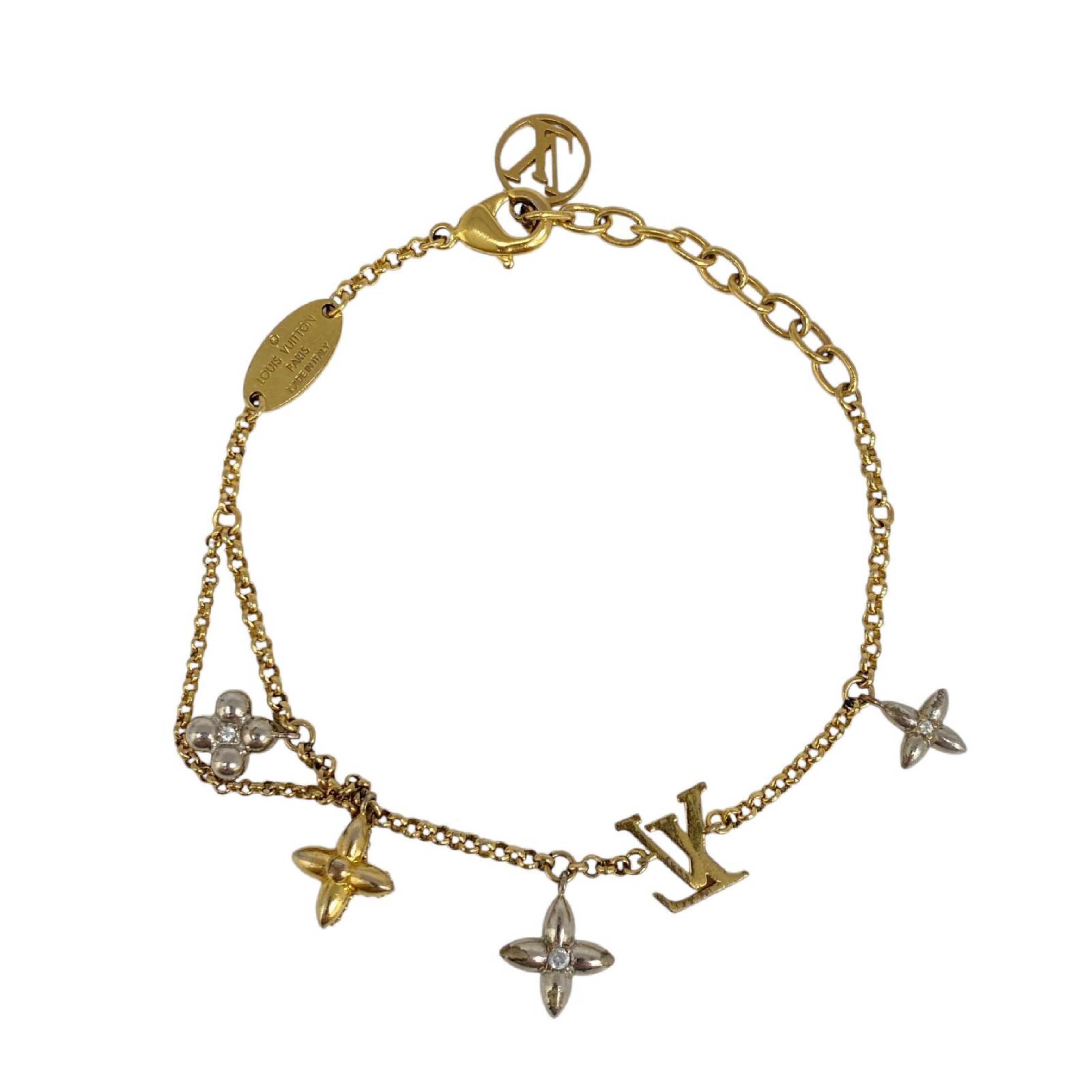 【*Shipped from: Hong Kong*】LOUIS VUITTON ( ) Gold-colored Metal Monogram Glam Bracelet M1044A Bracelet/Bangle — view 2