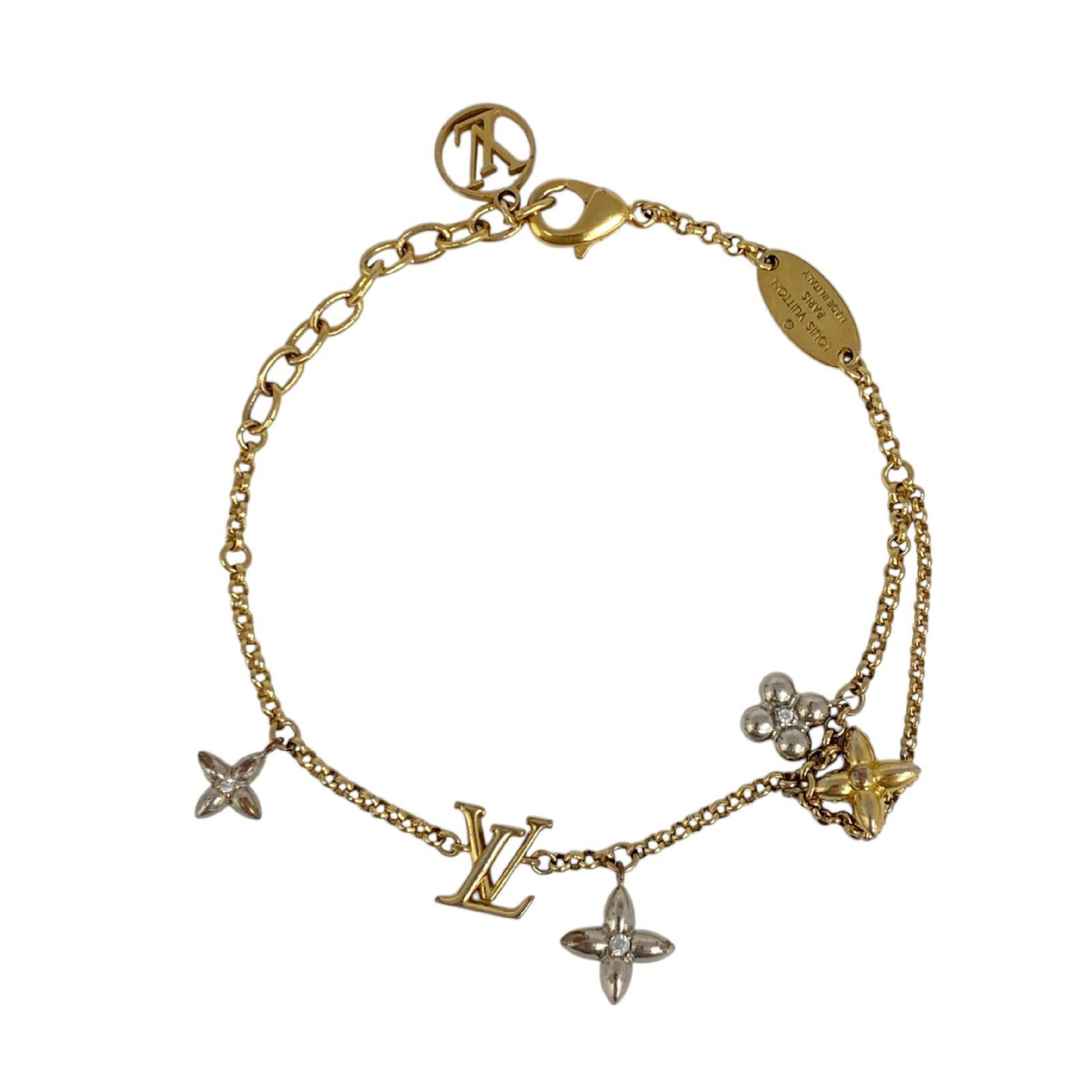 【*Shipped from: Hong Kong*】LOUIS VUITTON ( ) Gold-colored Metal Monogram Glam Bracelet M1044A Bracelet/Bangle — view 3