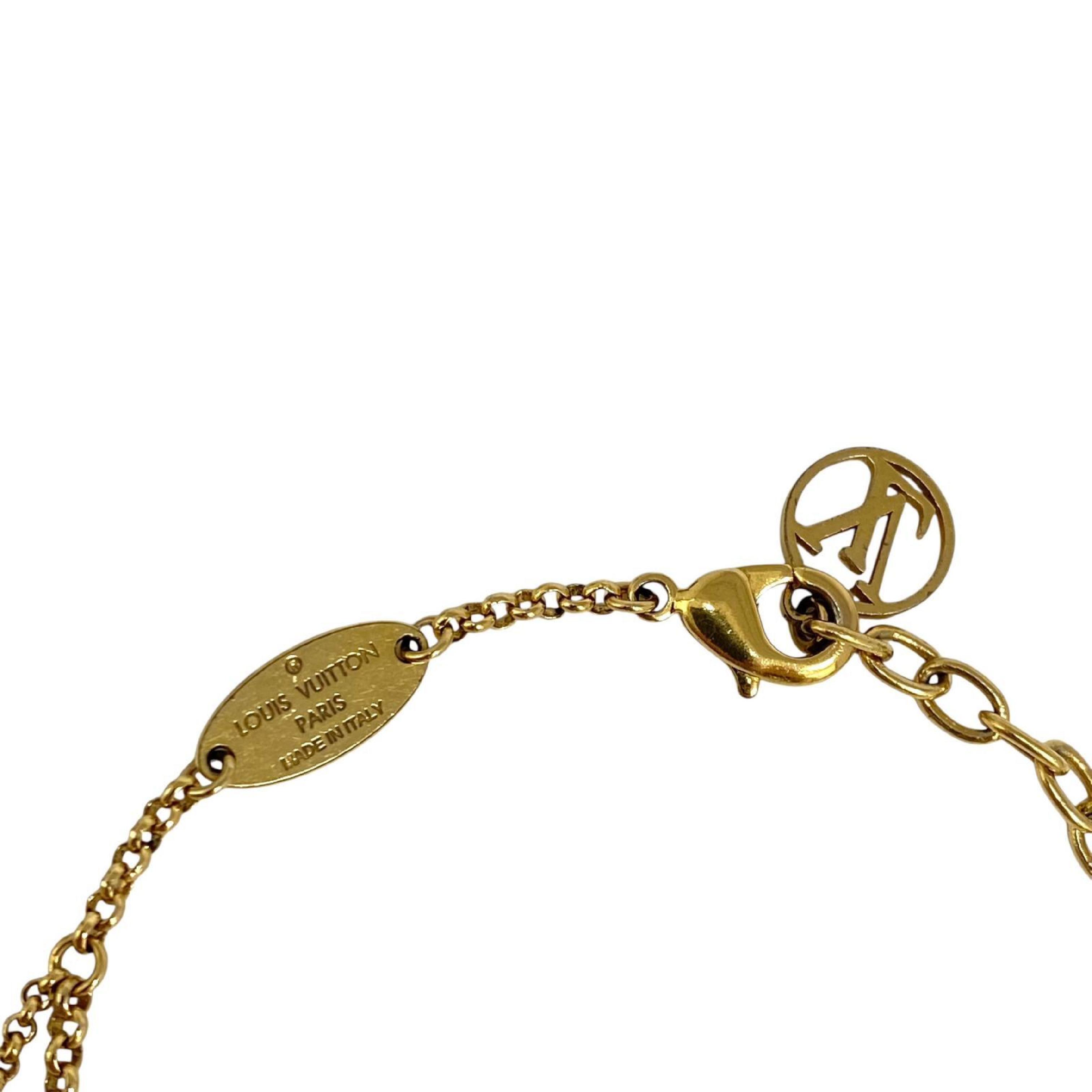 【*Shipped from: Hong Kong*】LOUIS VUITTON ( ) Gold-colored Metal Monogram Glam Bracelet M1044A Bracelet/Bangle — view 8