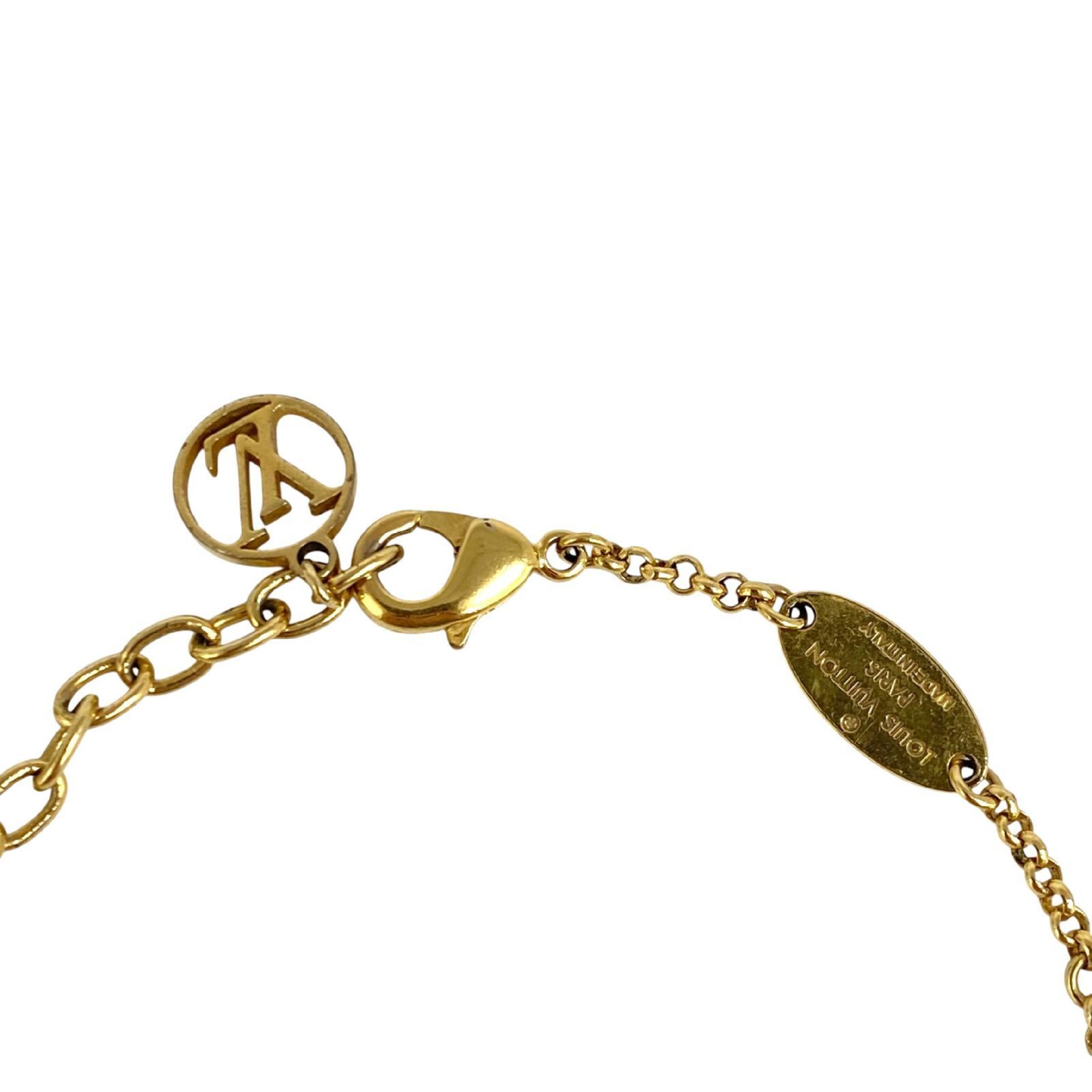 【*Shipped from: Hong Kong*】LOUIS VUITTON ( ) Gold-colored Metal Monogram Glam Bracelet M1044A Bracelet/Bangle — view 9