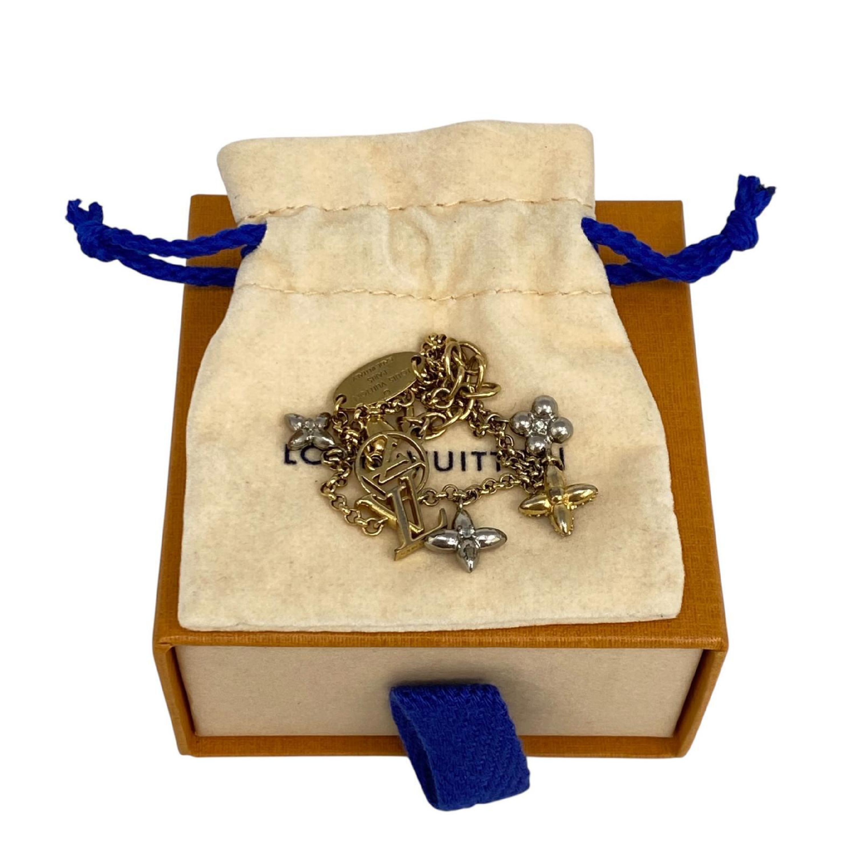 【*Shipped from: Hong Kong*】LOUIS VUITTON ( ) Gold-colored Metal Monogram Glam Bracelet M1044A Bracelet/Bangle — view 10