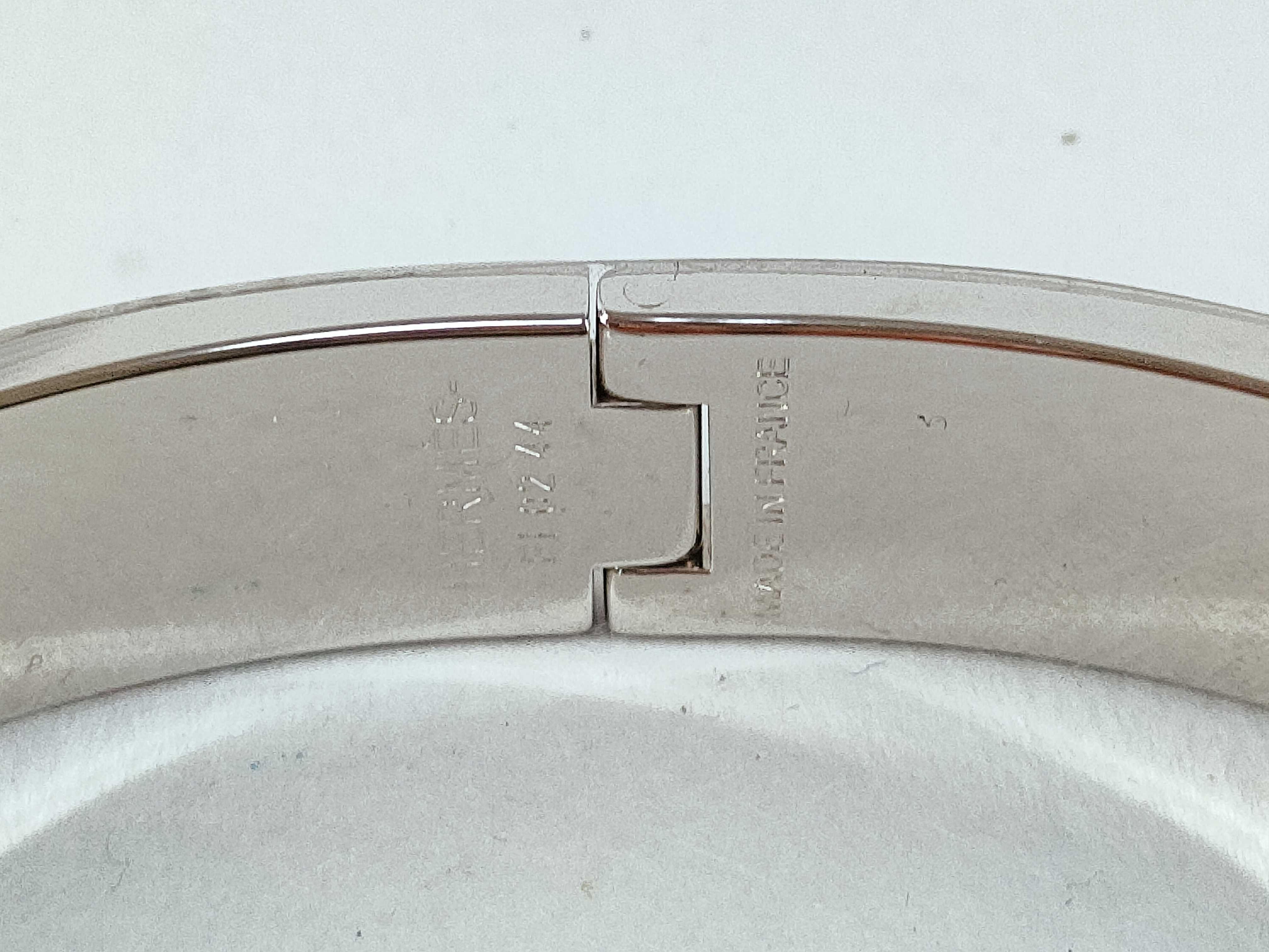 Click H Bangle, Silver x Orange, Bracelet/Bangle — view 5