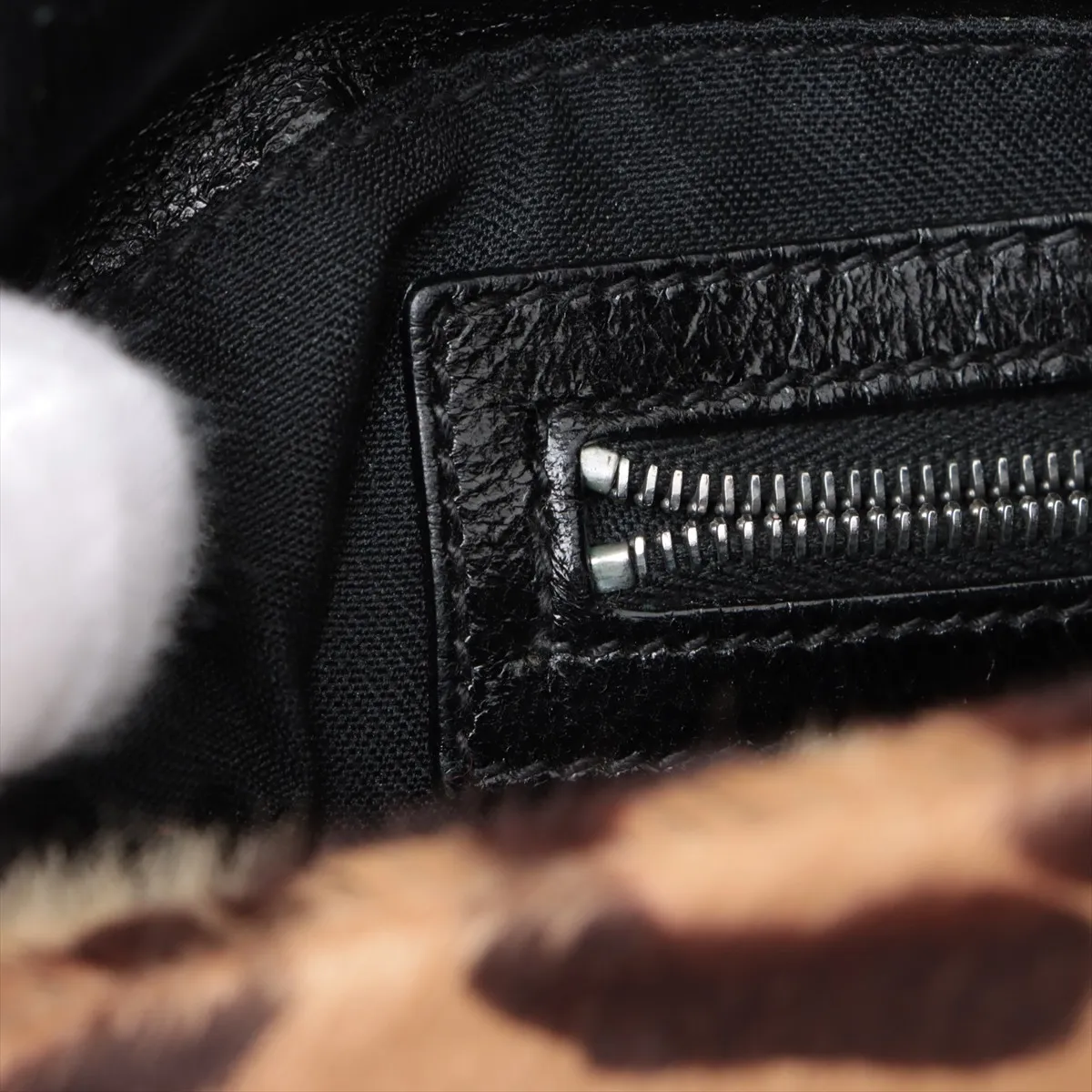 Haraco x Leather Shoulder Bag Brown x Black — view 12