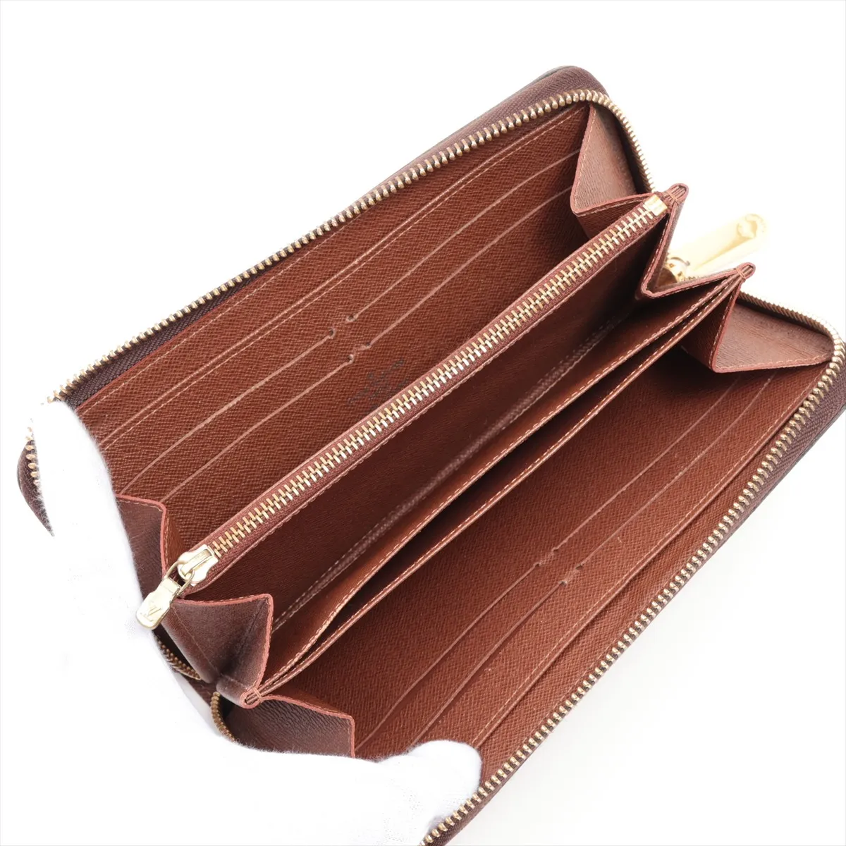 Monogram Zippy Wallet M60017 SP0173 Brown Round Zip Wallet — view 3