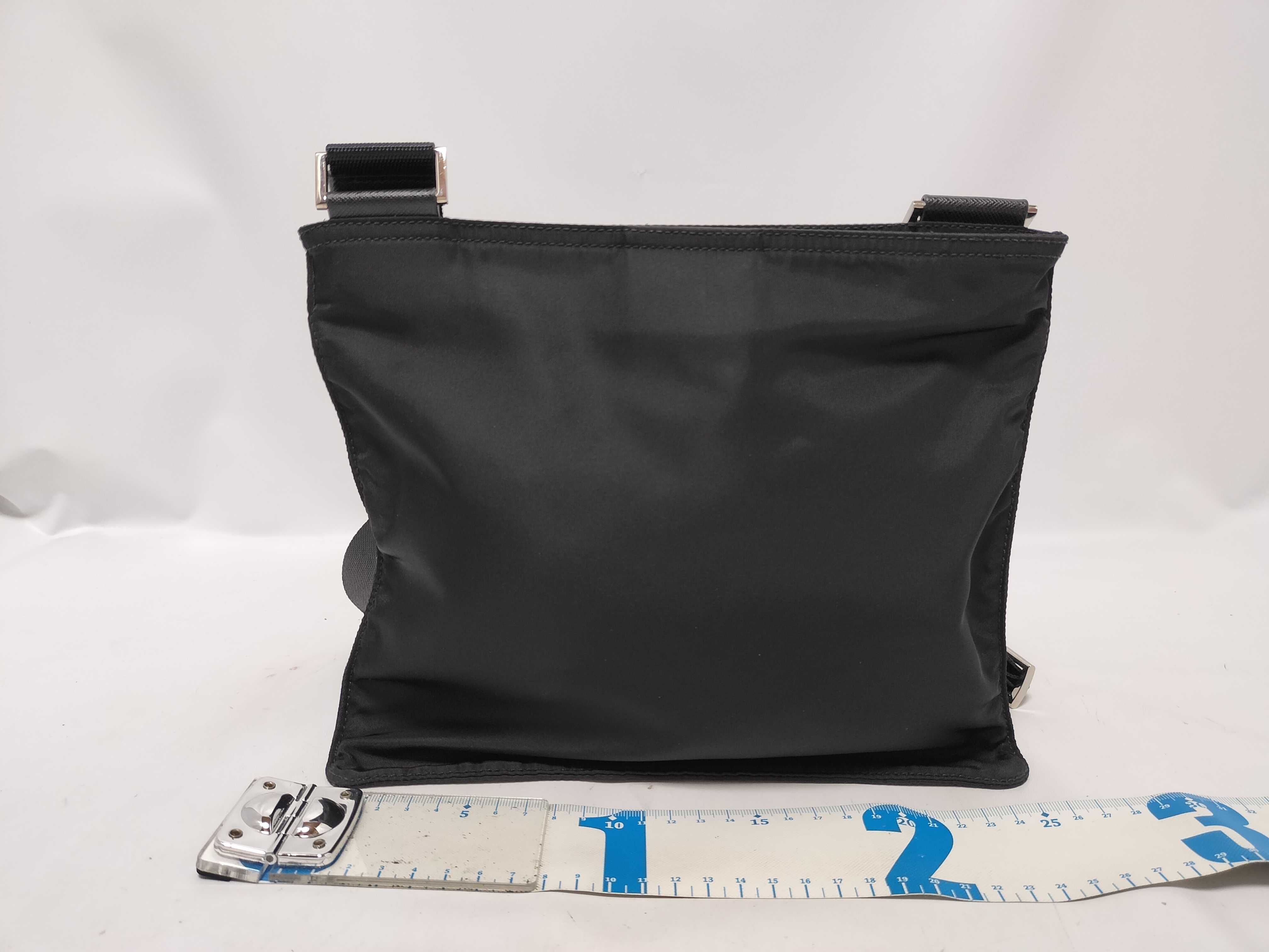 Nylon Prada Tessuto Nylon x Leather Shoulder Bag Black Shoulder Bag — view 2
