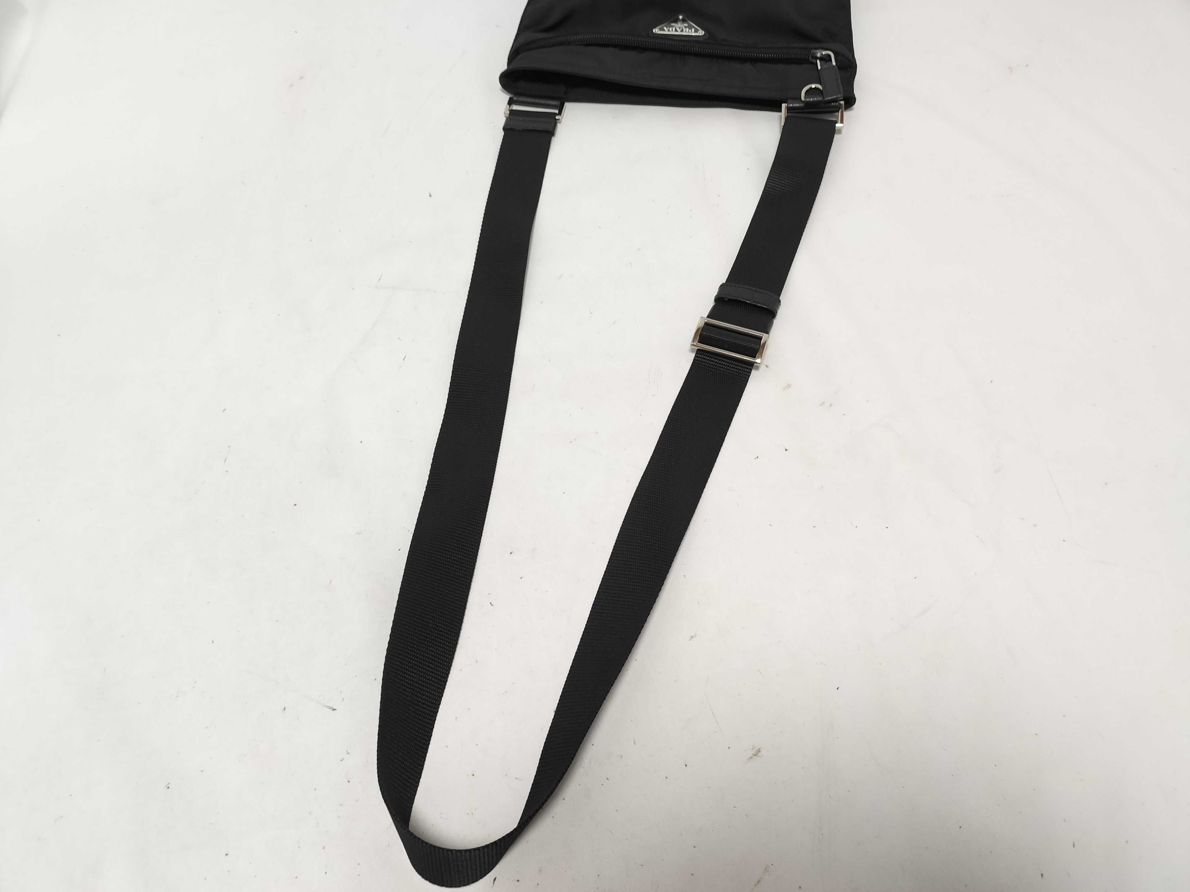 Nylon Prada Tessuto Nylon x Leather Shoulder Bag Black Shoulder Bag — view 3